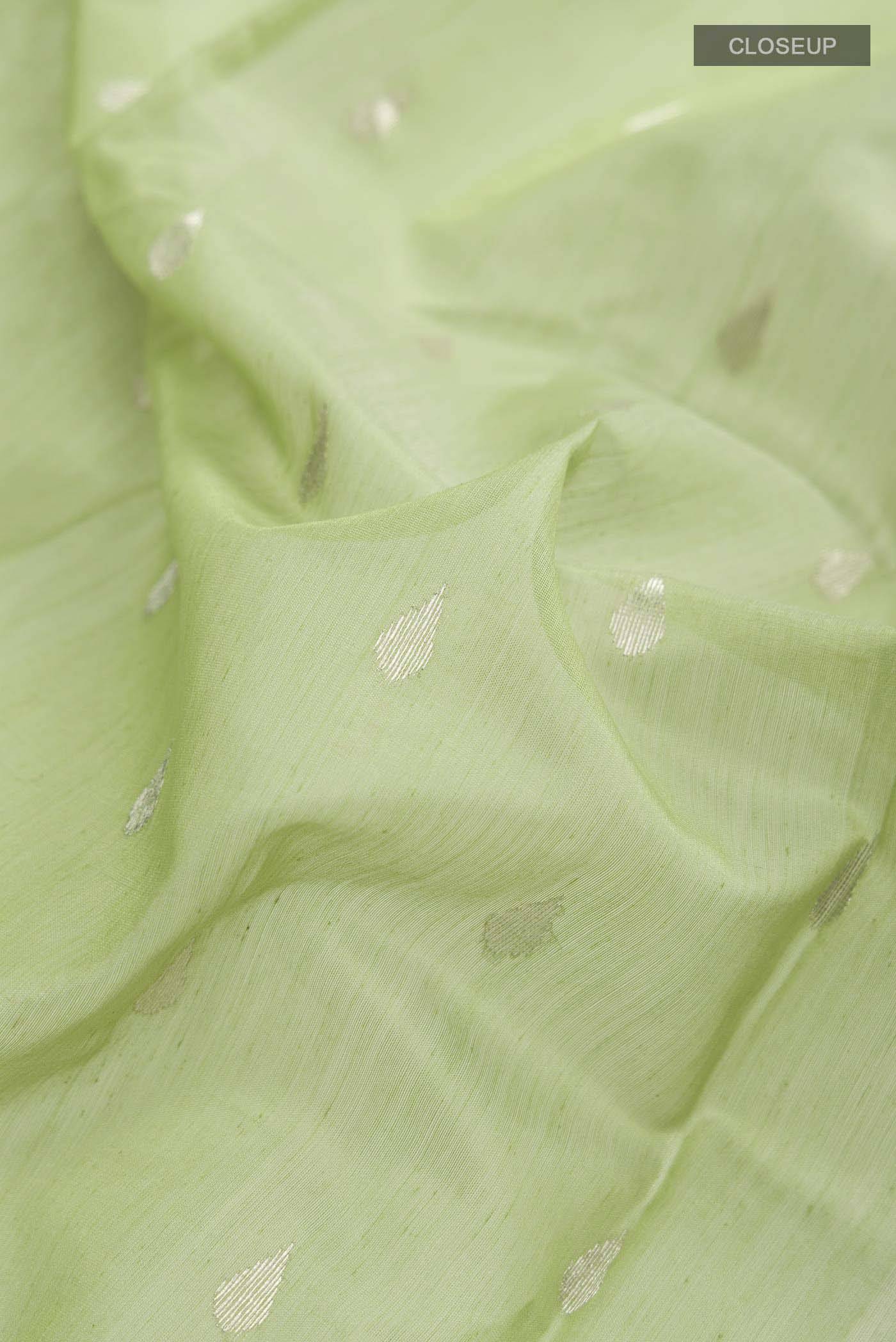 Green Chanderi Silk Cotton Saree Buy at ₹8301