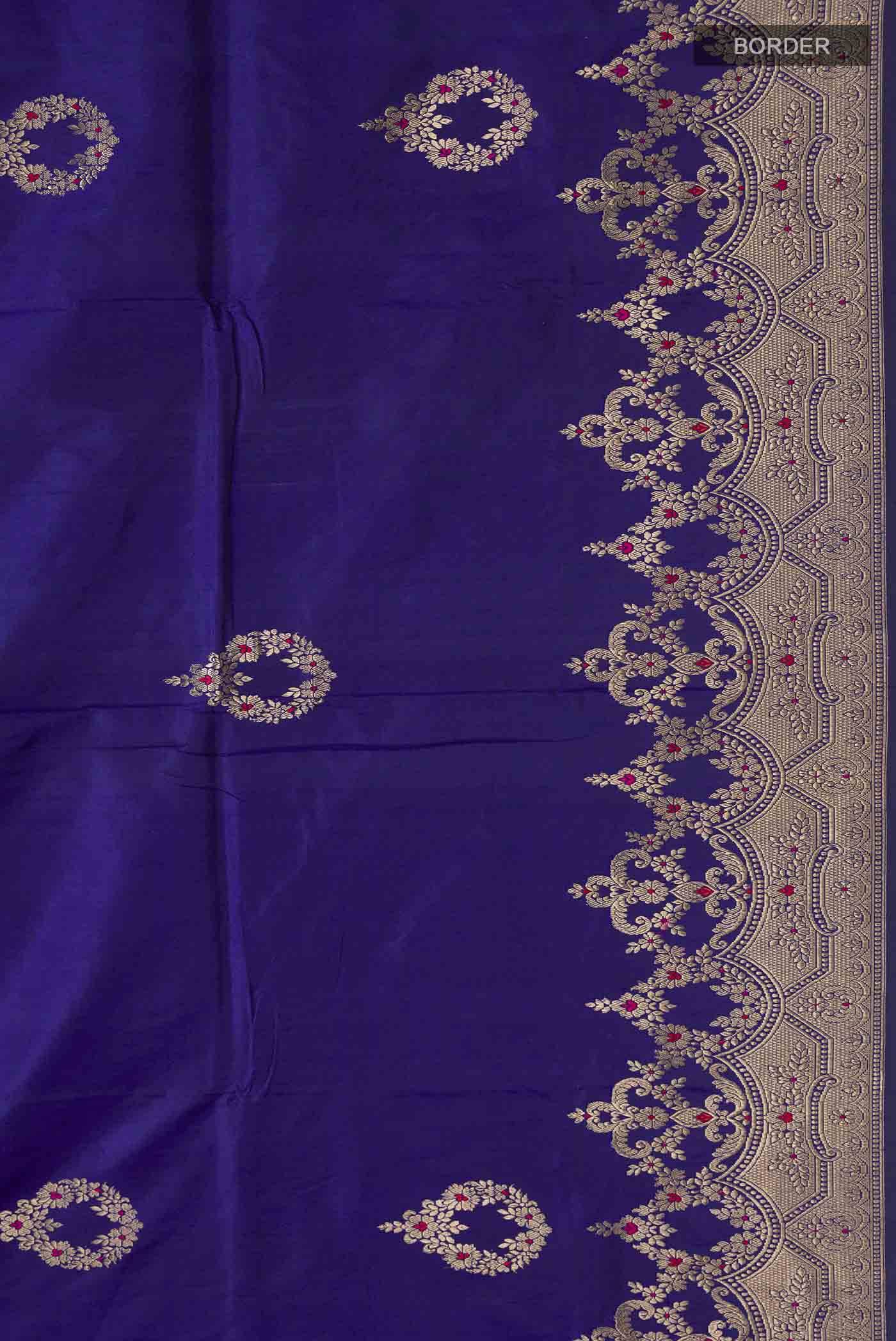 Blue Banarasi Katan Silk Saree Buy at ₹15198