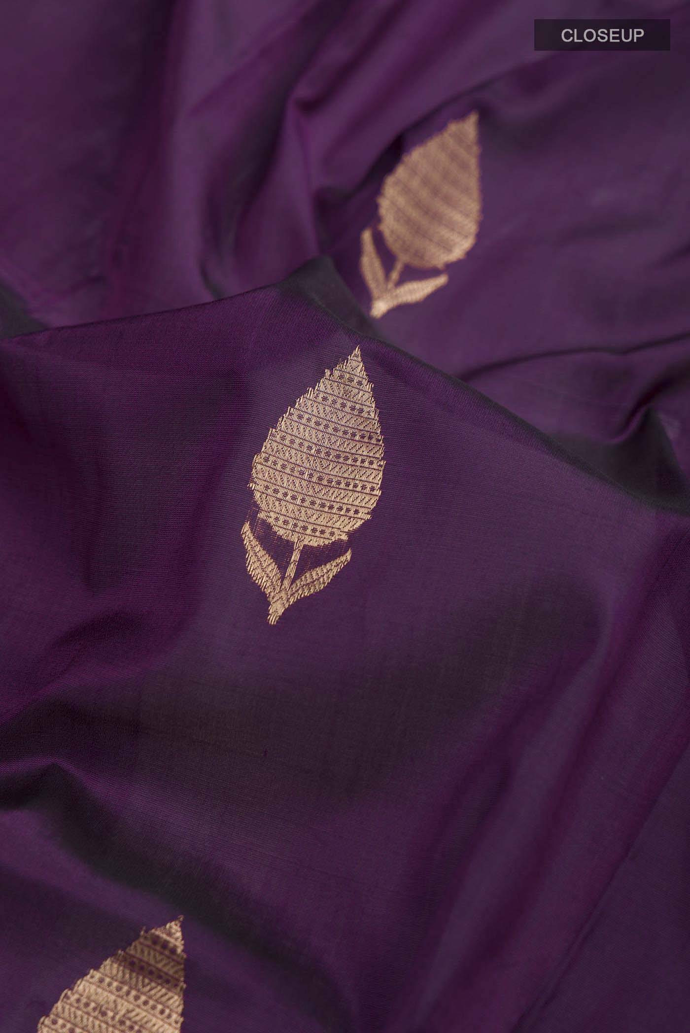 Purple Banarasi Katan Silk Saree Buy at ₹15198