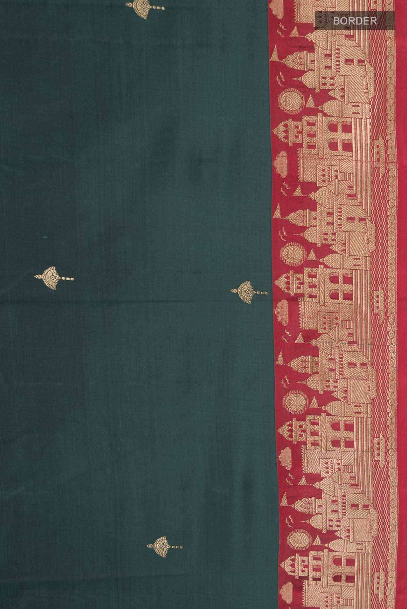 Green Banarasi Katan Silk Saree Buy at ₹15043