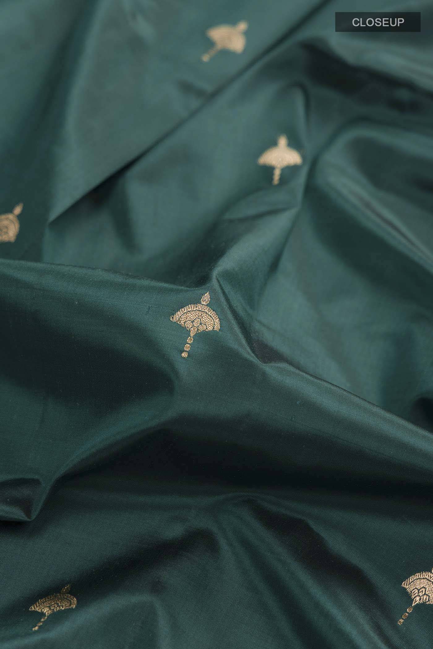 Green Banarasi Katan Silk Saree Buy at ₹15043