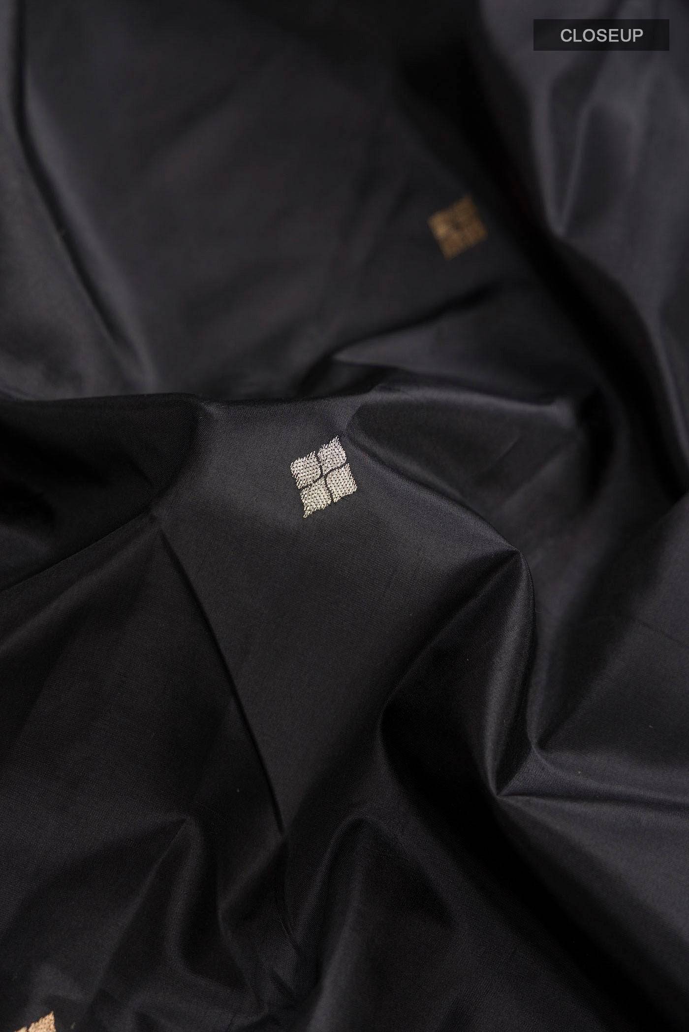 Black Banarasi Katan Silk Saree Buy at ₹14081