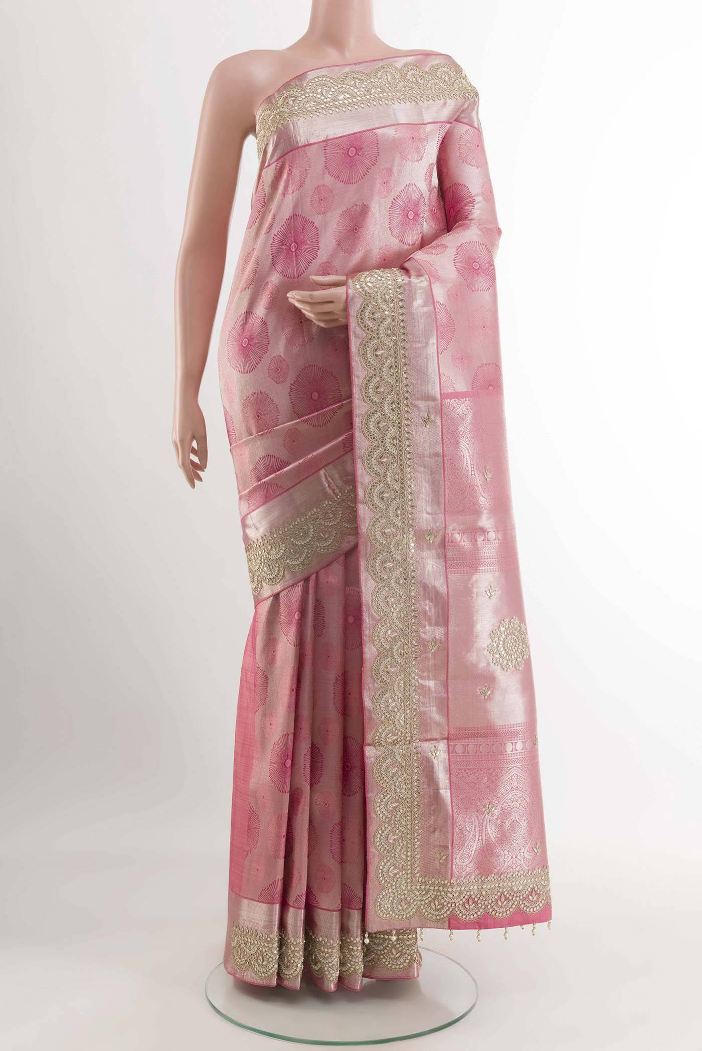 Pink Kanchipuram Silk Saree Buy at ₹53542