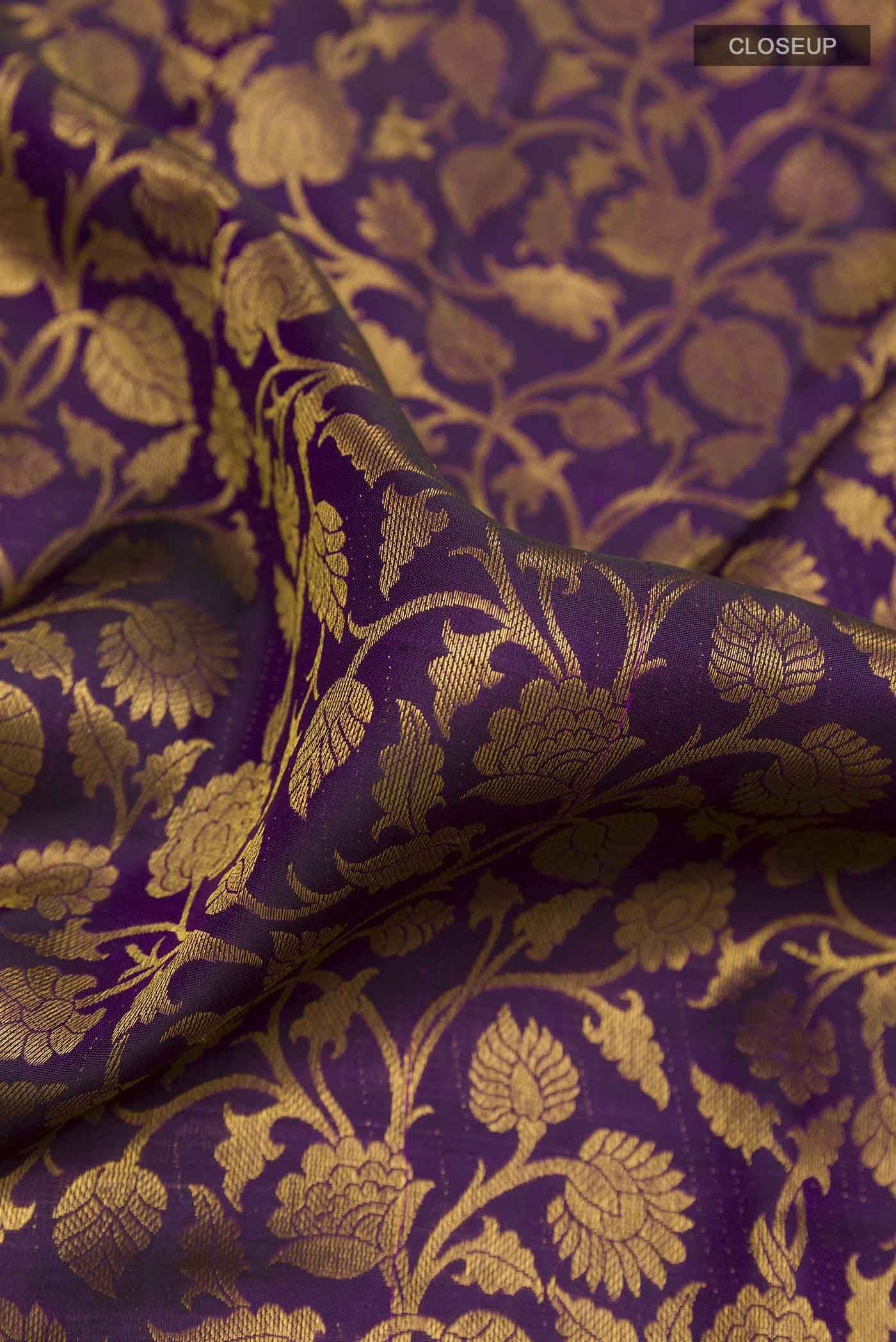 Purple Kanchipuram Silk Saree Buy at ₹19547