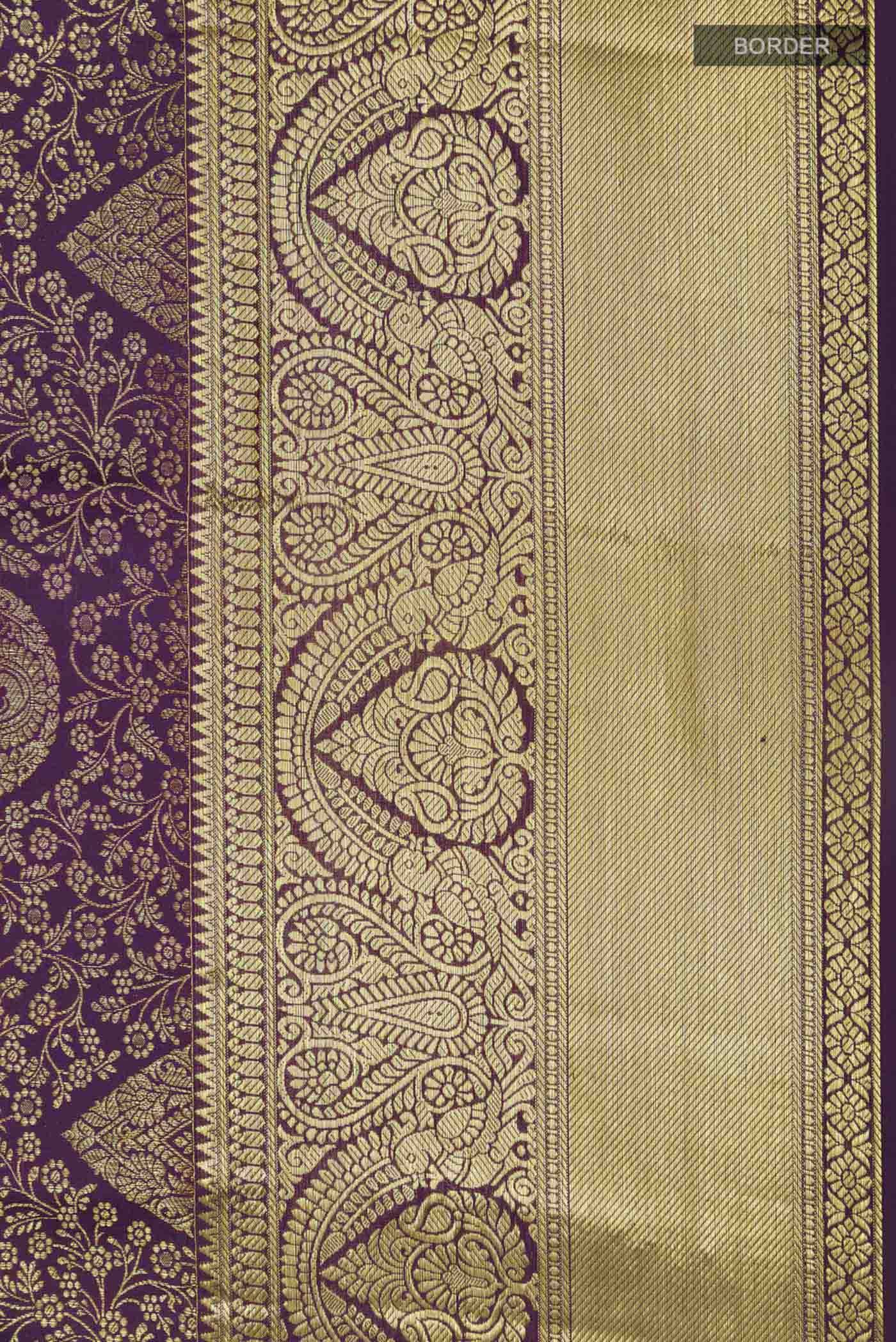 Purple Kanchipuram Silk Saree Buy at ₹19547