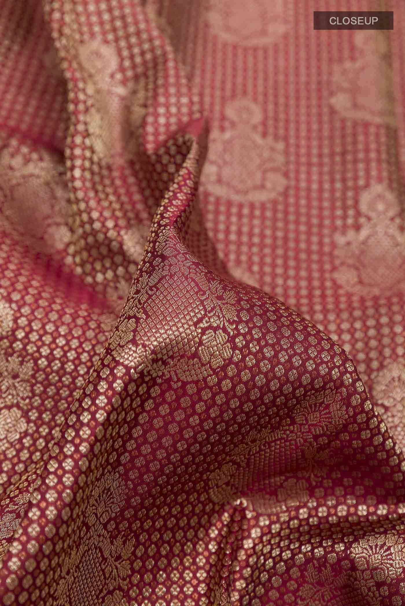 Maroon Kanchipuram Silk Saree Buy at ₹32473