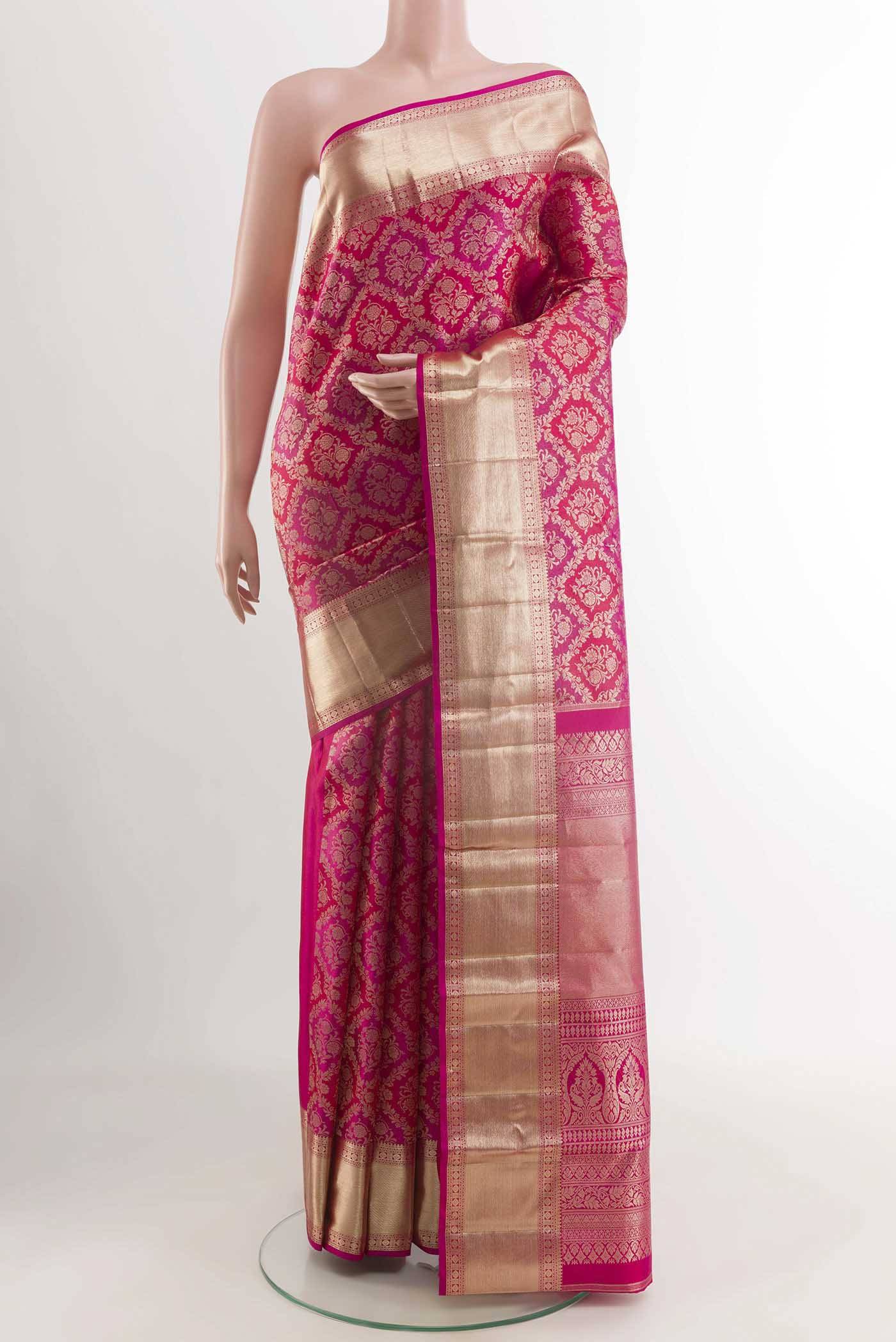 Pink Kanchipuram Silk Saree Buy at ₹24419