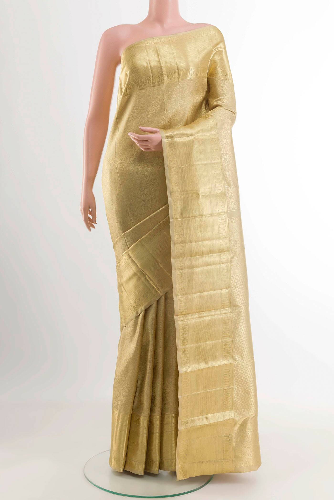 Gold Kanchipuram Silk Saree Buy at ₹30792