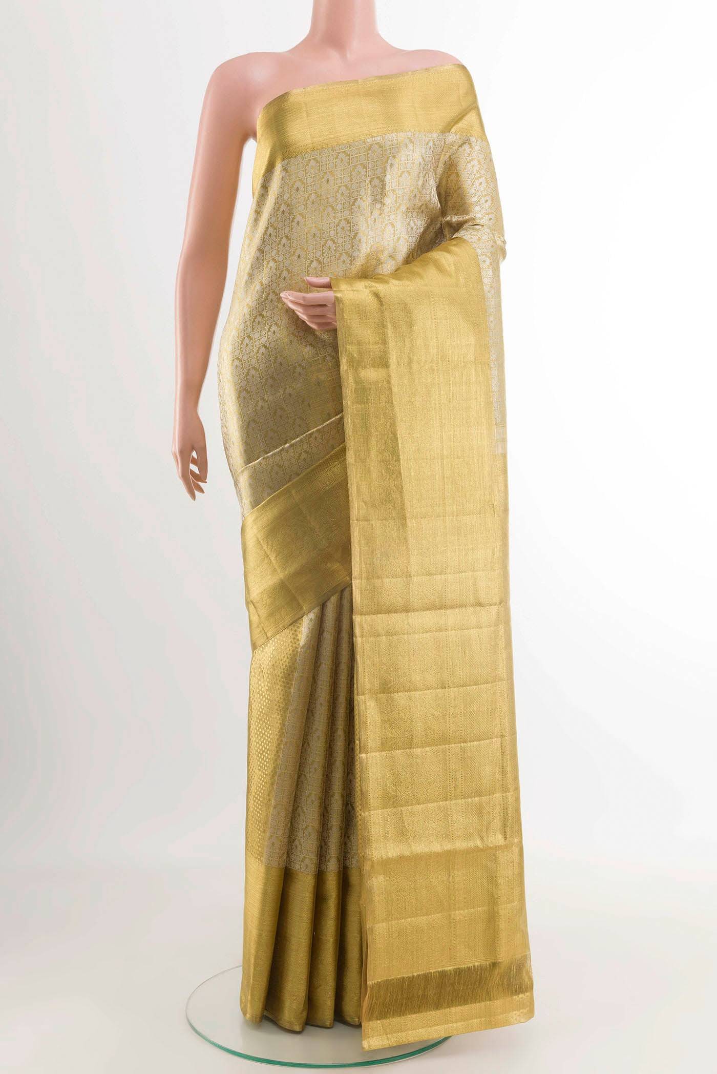 Gold Kanchipuram Silk Saree Buy at ₹78299