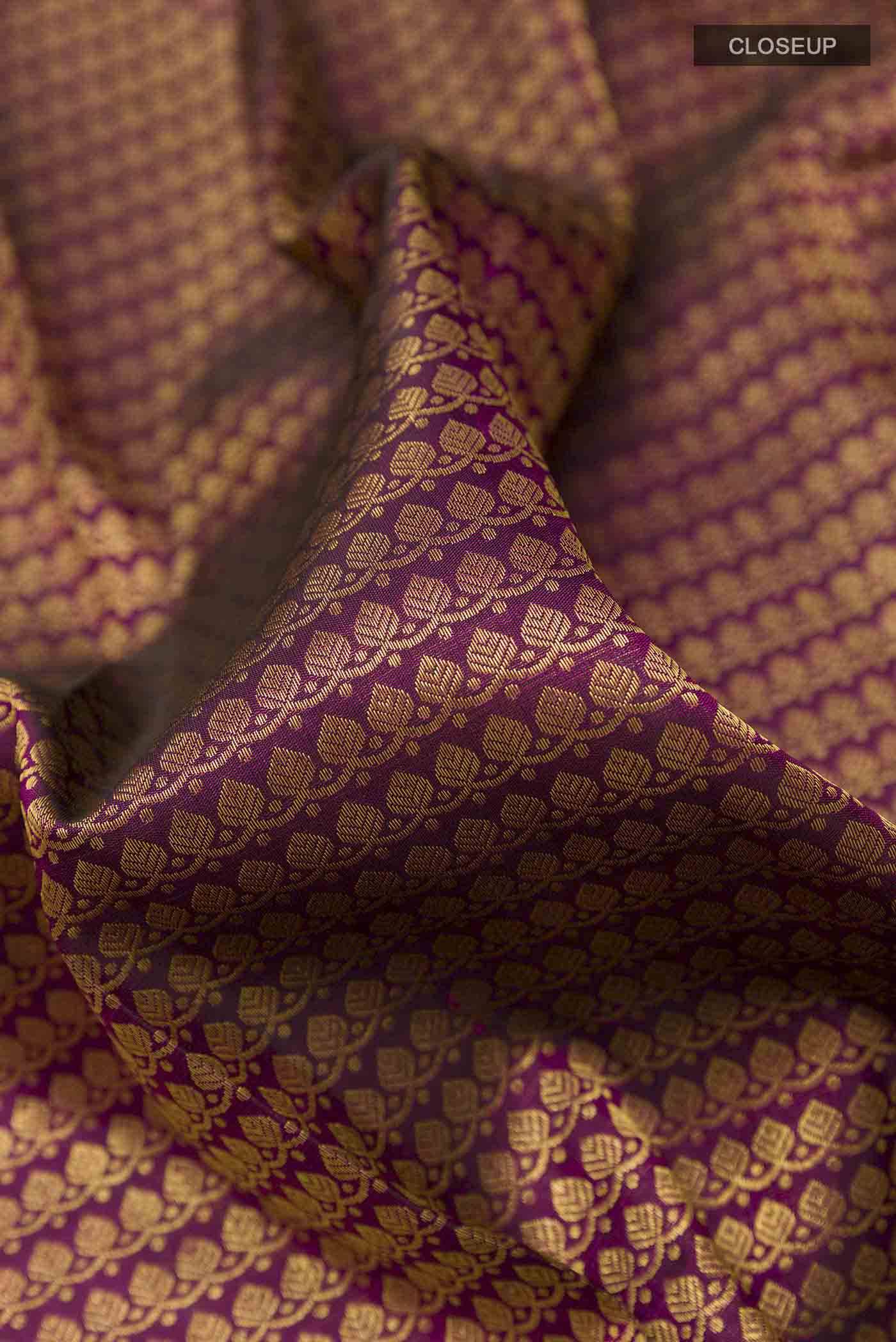 Purple Kanchipuram Silk Saree Buy at ₹33023