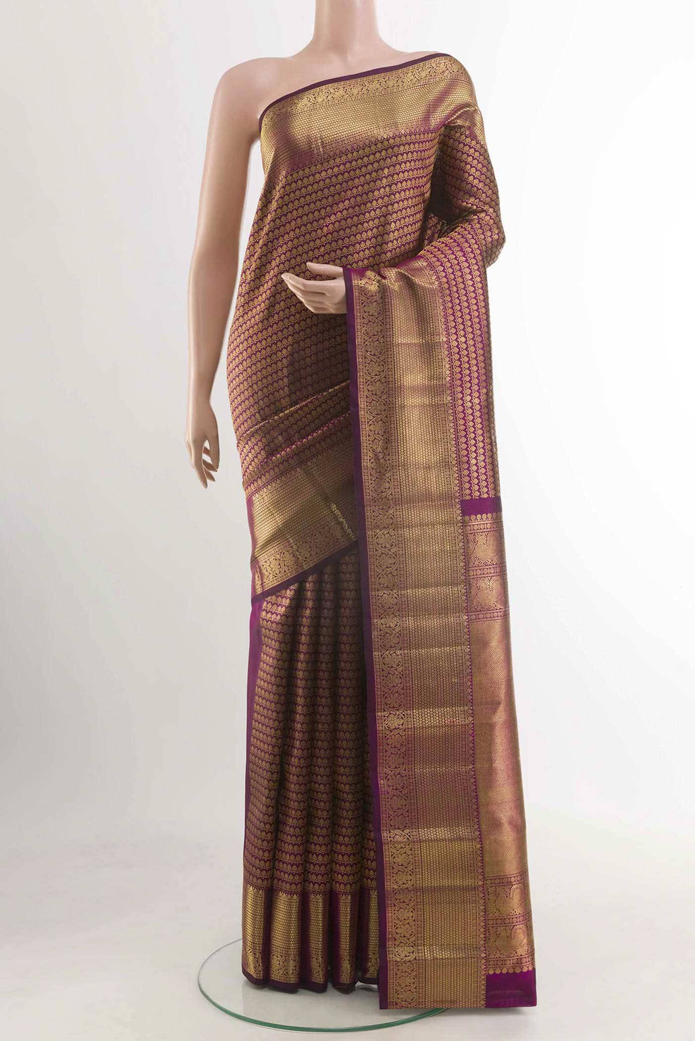 Purple Kanchipuram Silk Saree Buy at ₹33023