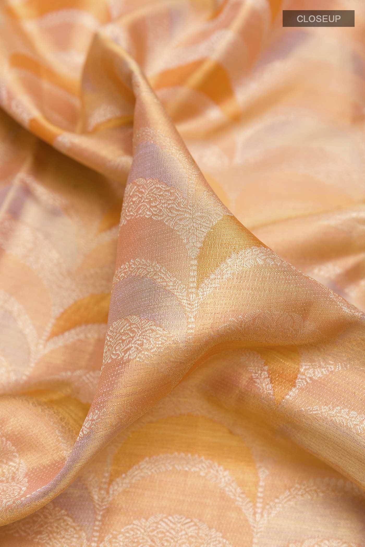 Orange Kanchipuram Tissue Silk Saree Buy at ₹69615