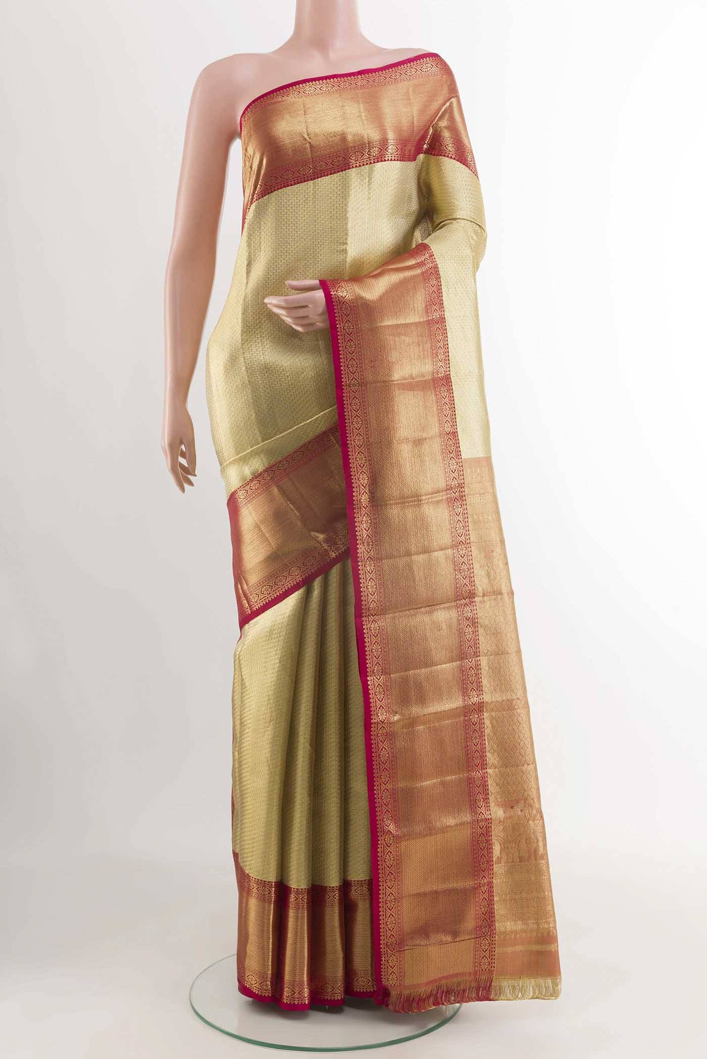 Golden Kanchipuram Silk Saree Buy at ₹29453