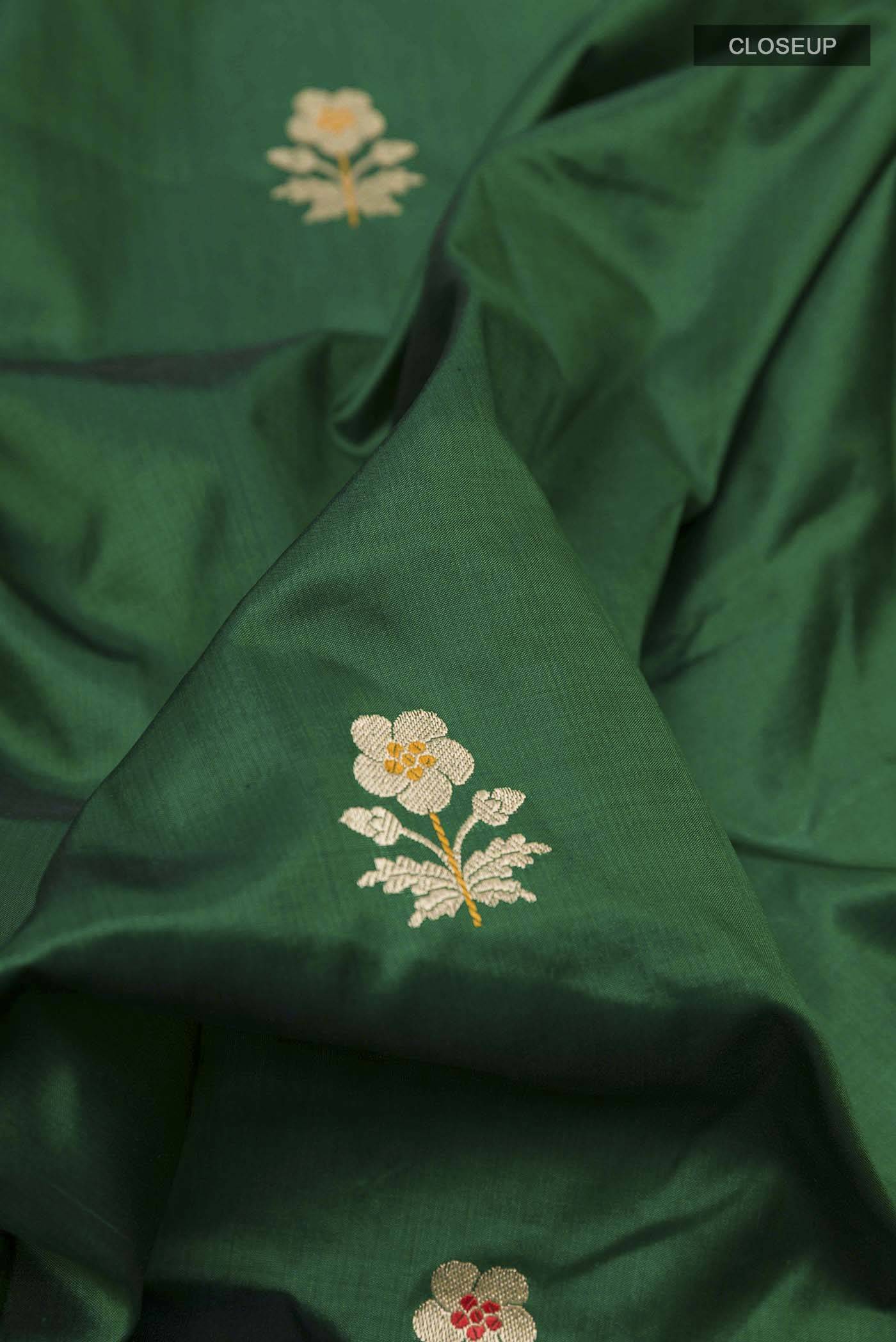 Green Banarasi Katan Silk Saree Buy at ₹15684