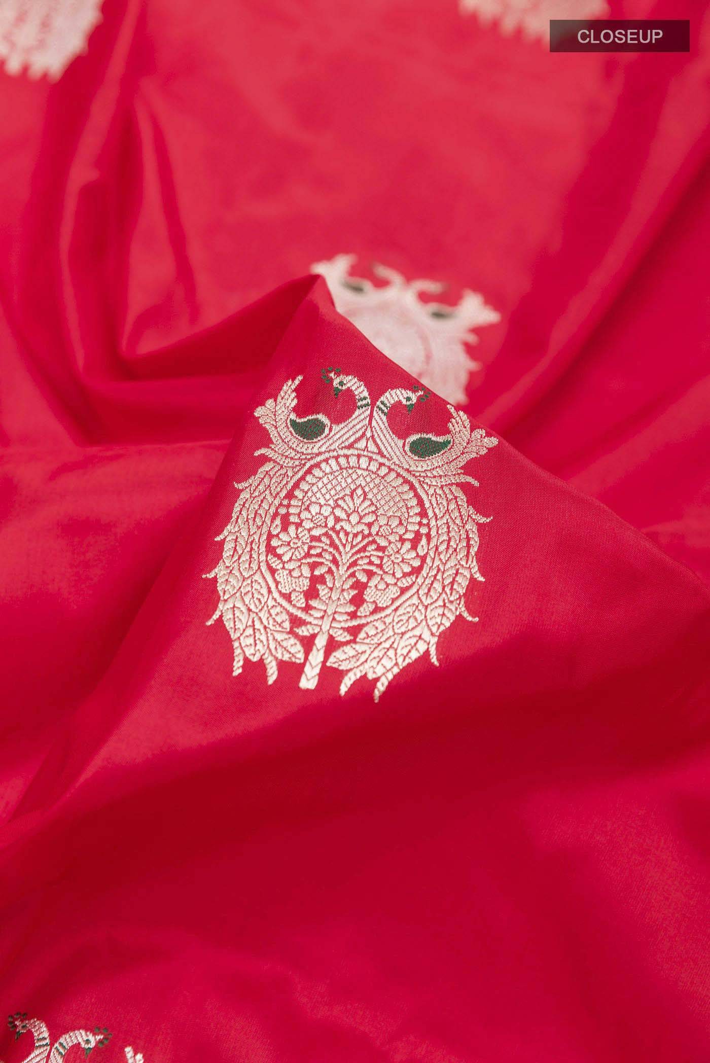 Red Banarasi Silk Saree Buy at ₹34808