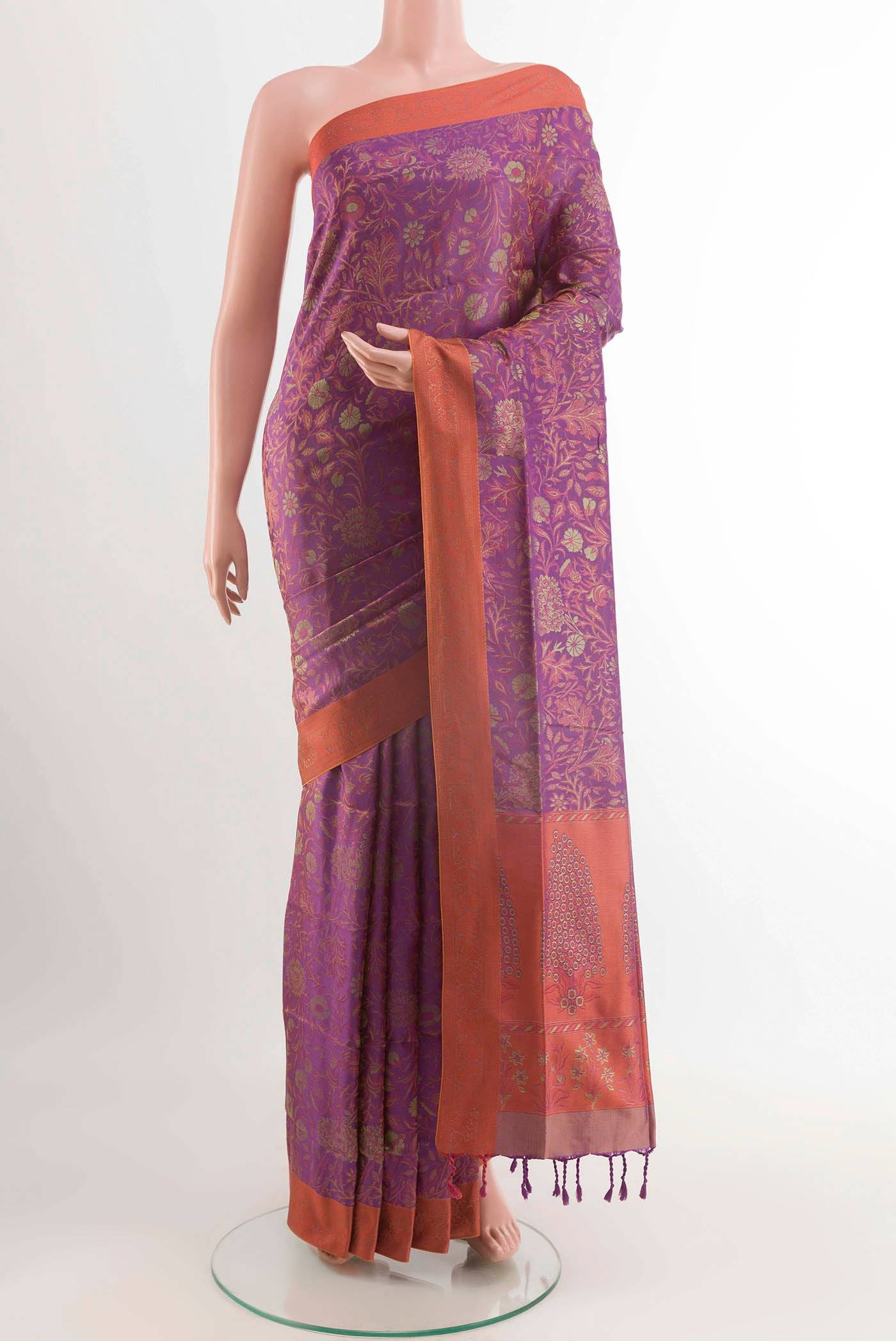 Purple Soft Silk Saree Buy at ₹18707