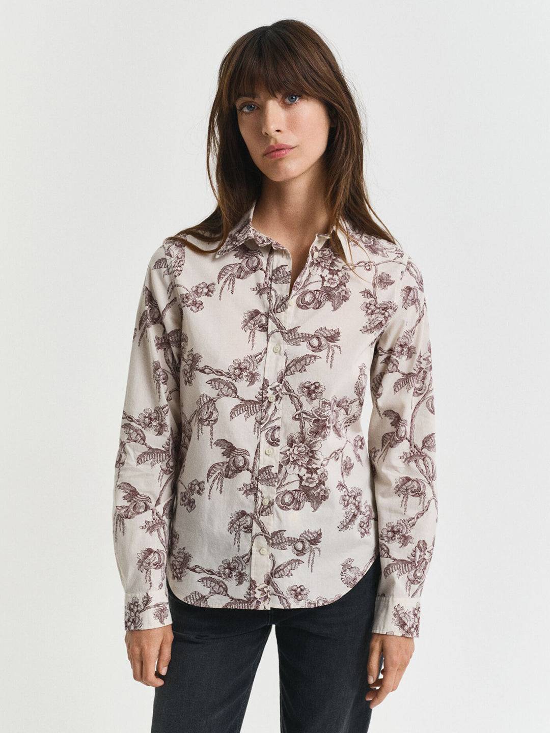 Gant Women Red Printed Collar Shirt