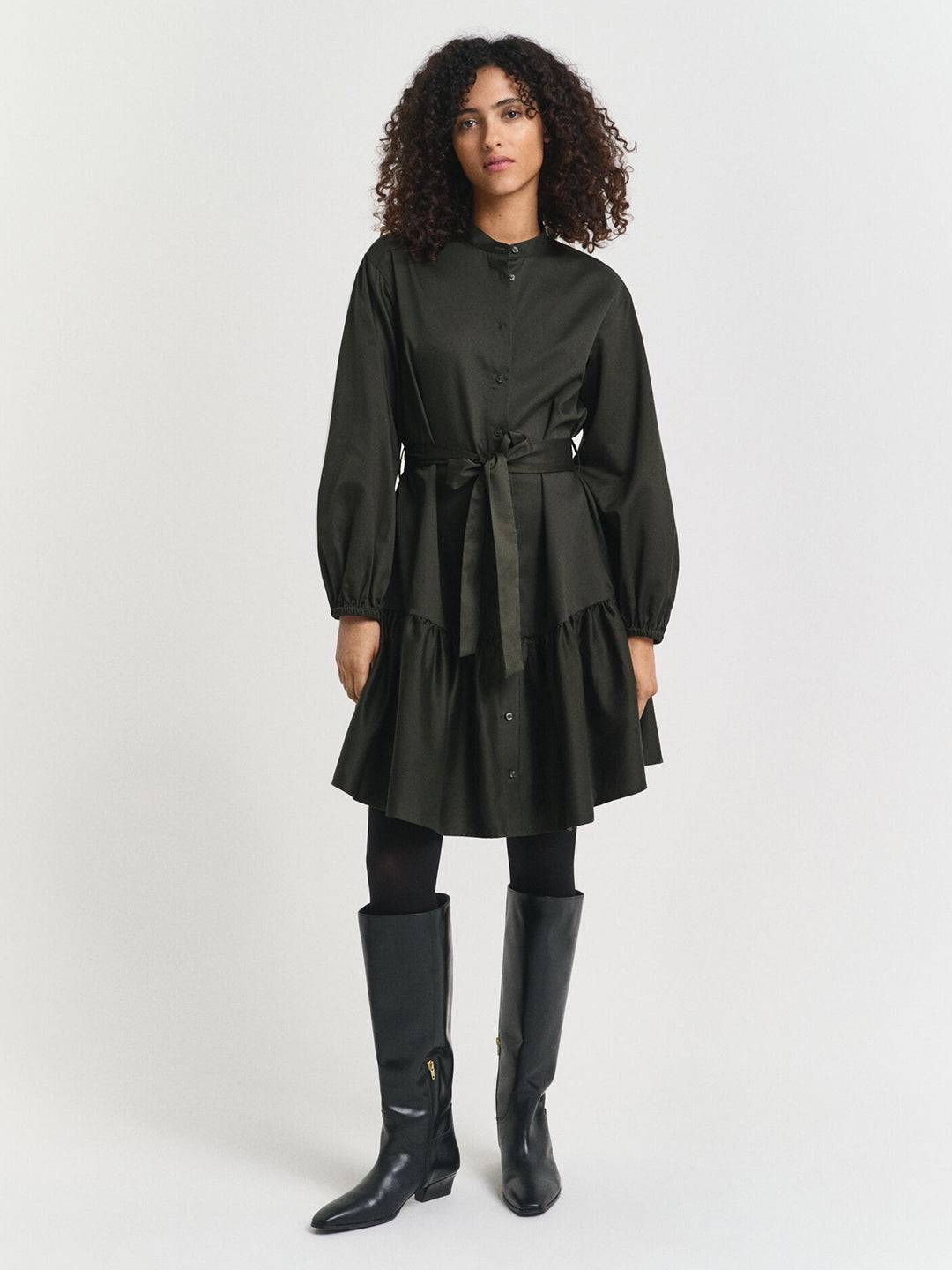 Gant Women Green Solid Collar Dress