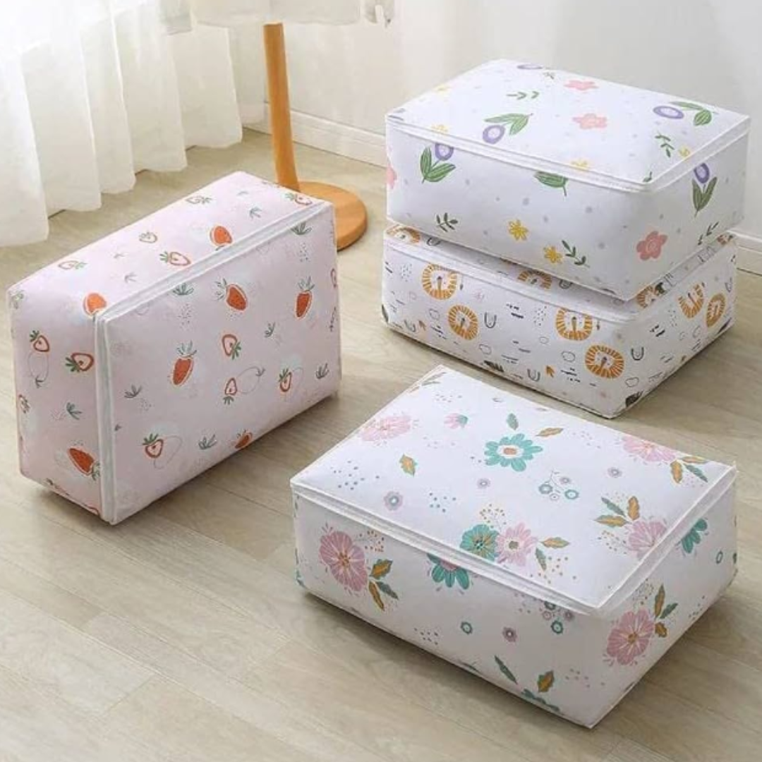 Medium Quilt Storage Bag – Foldable Clothes Organizer for Blanket, Pillow & Saree Storage (Random Color-Pack of 1) Buy @ ₹129