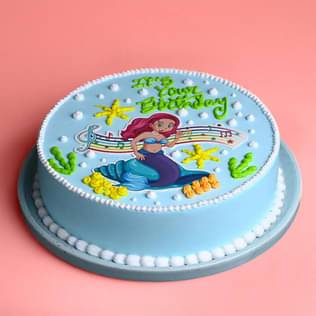 Mermaid Melody Birthday Cream Cake