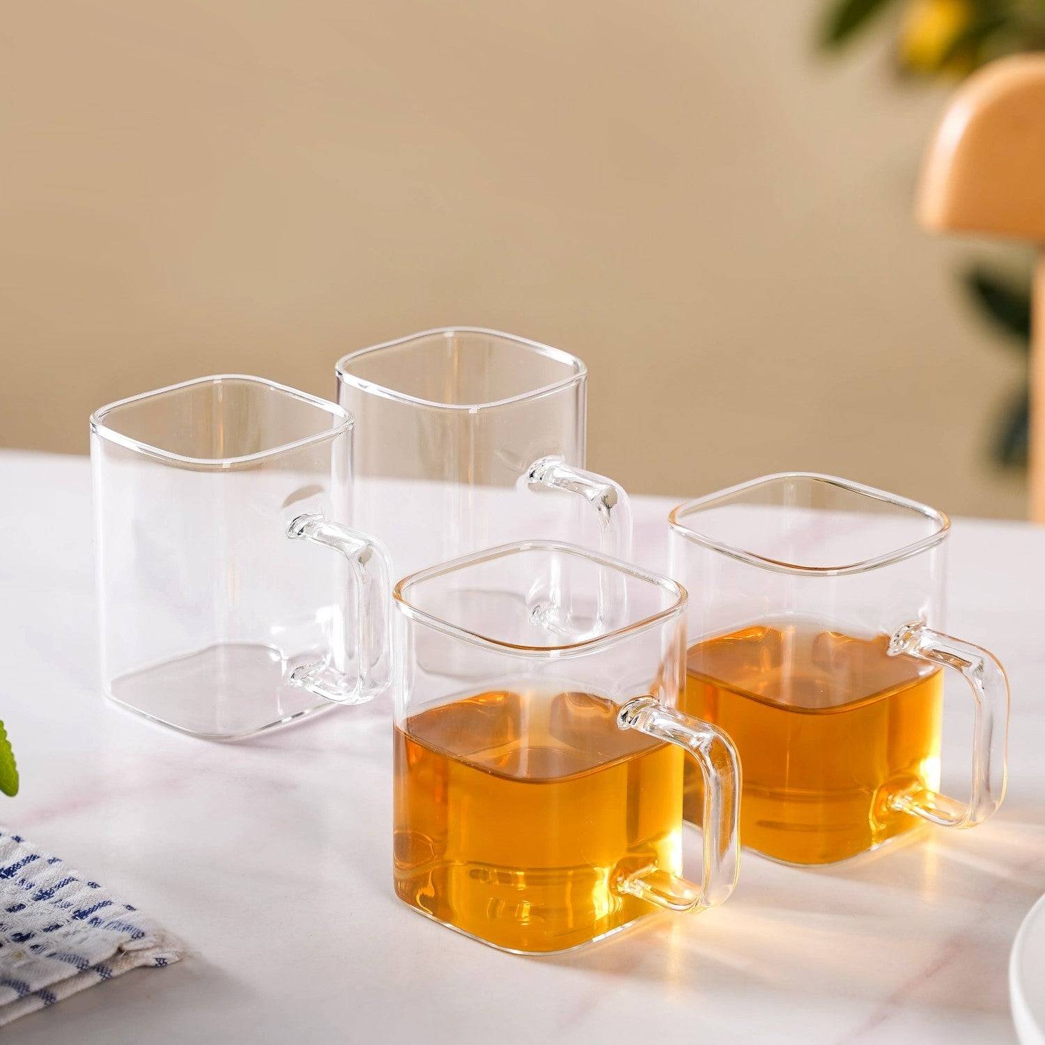 Minimalist Glass Cups Set Of 4 250ml buy only at ₹925