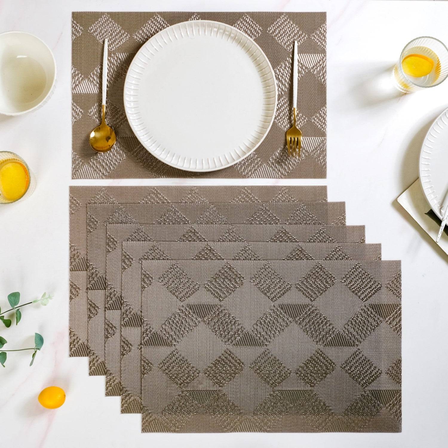 Modern Mosaic Shiny Placemat Set Of 6