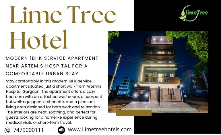 Simple & Relaxing 1BHK Service Apartment Near Artemis Hospital for a Comfortable Stay