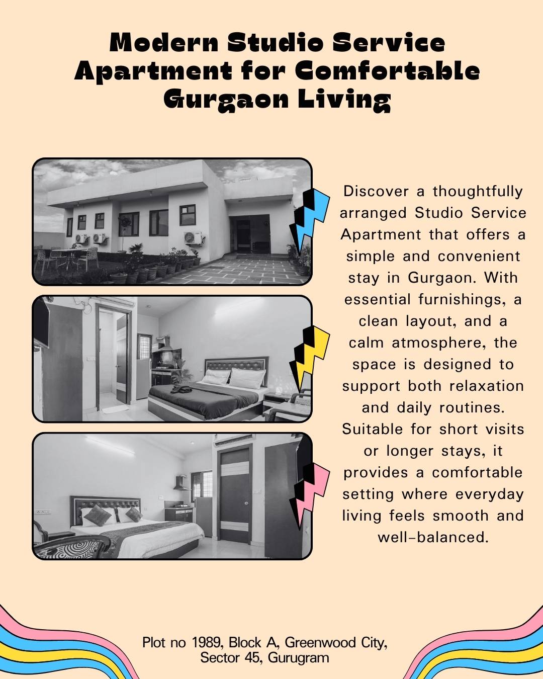 Bright Studio Service Apartment for Comfortable Gurgaon Stays