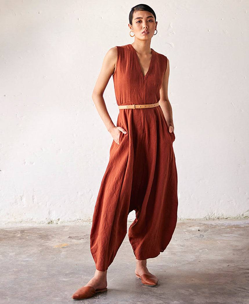 Morning Glory Jumpsuit - color variant: Red