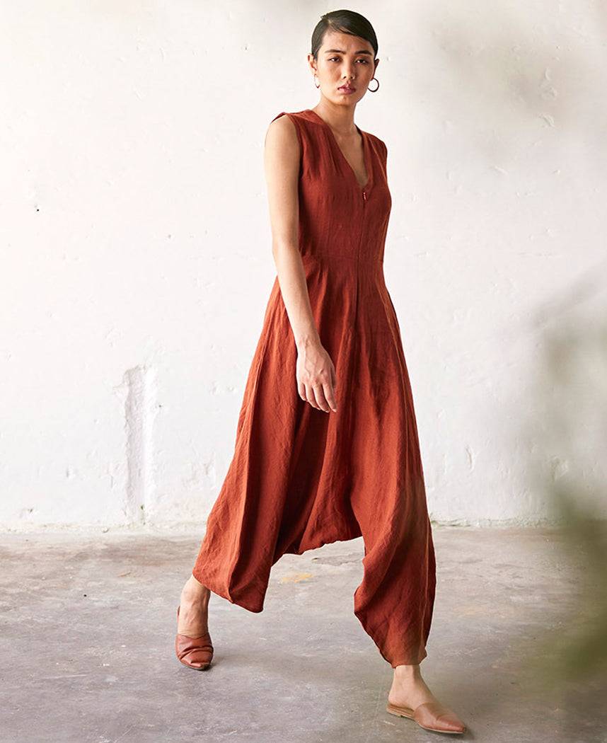 Morning Glory Jumpsuit - color variant: Red