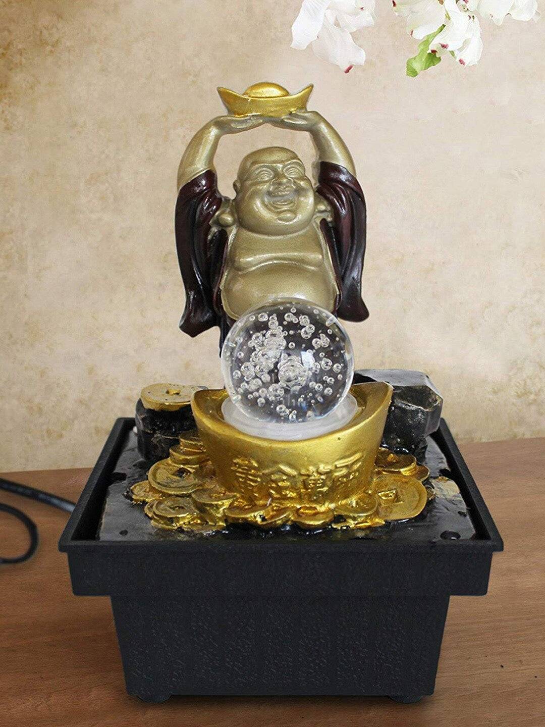Multicolour Laughing Buddha Water Fountain