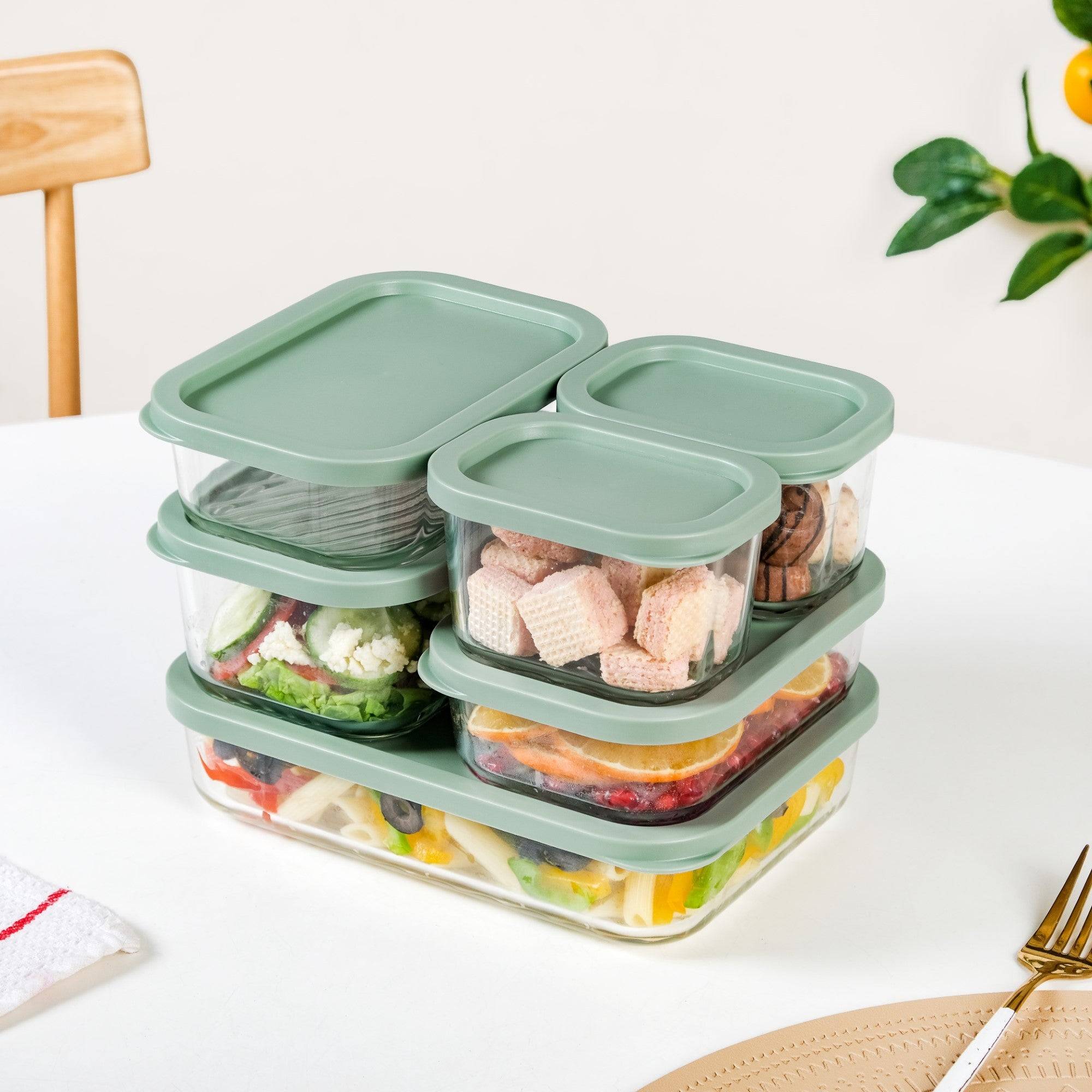 Groovo Multipurpose Glass Storage Containers Set Of 6 S 310ml M 520ml L 750ml XL 1200ml buy only at ₹1799