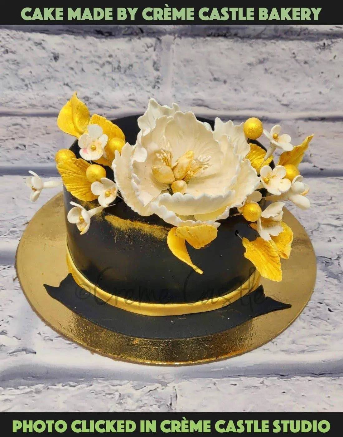 Golden Flowers Cake