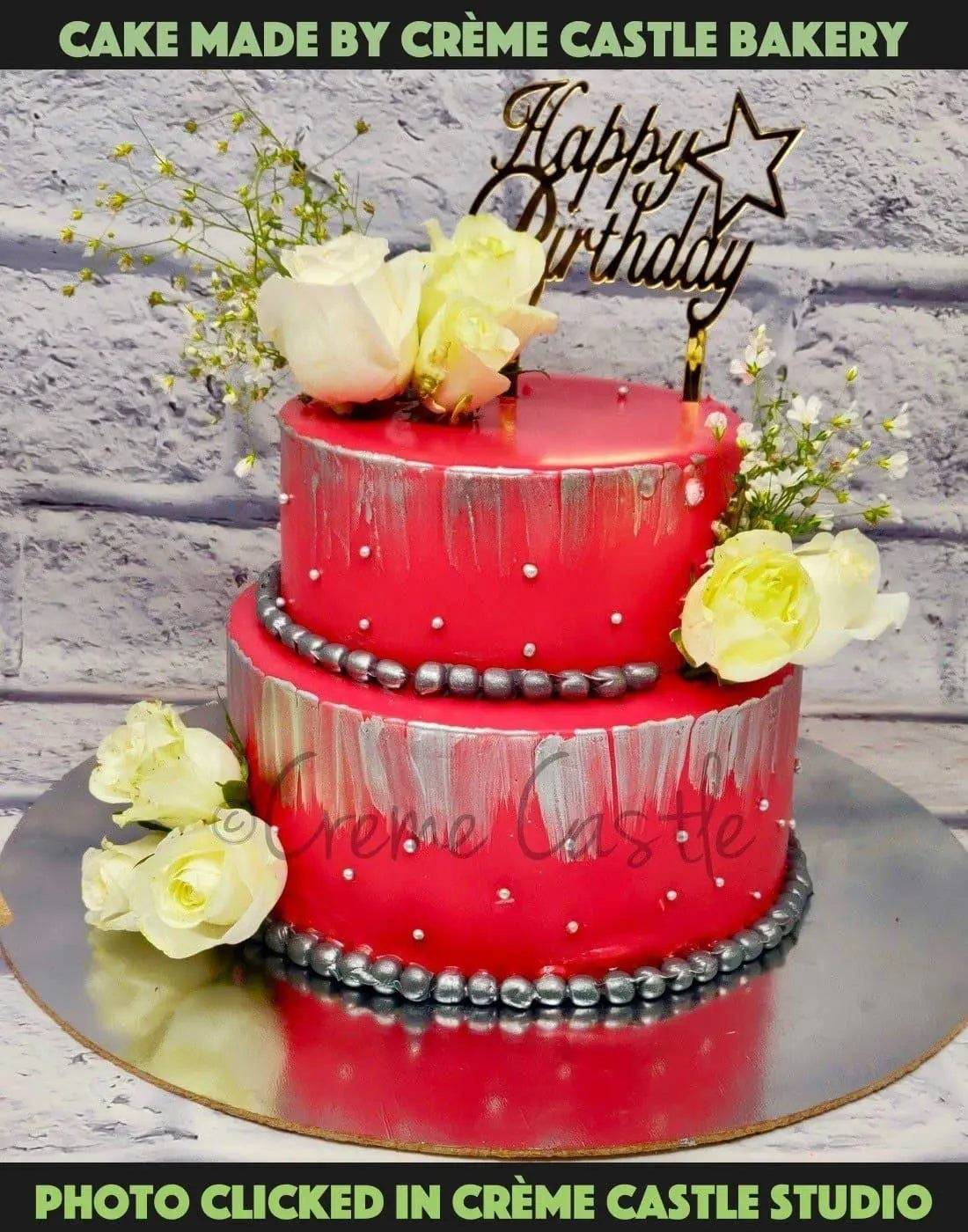Red Flower Cake