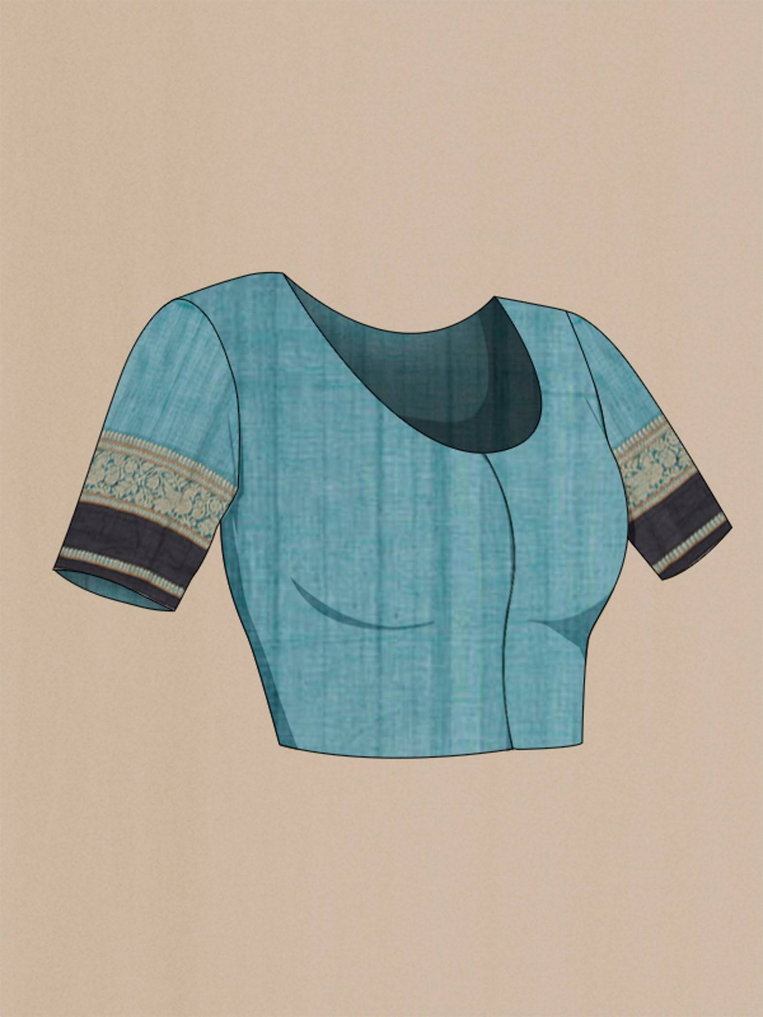 Teal Kanchi Cotton Saree Buy at ₹5267