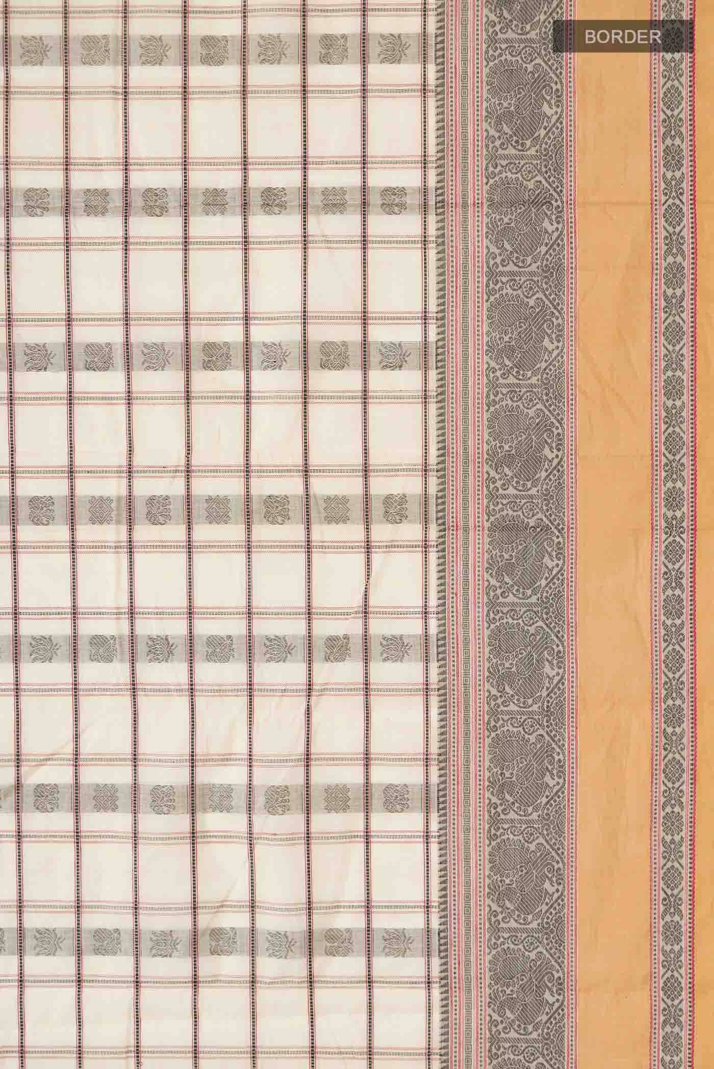 Beige Kanchi Cotton Saree Buy at ₹6159