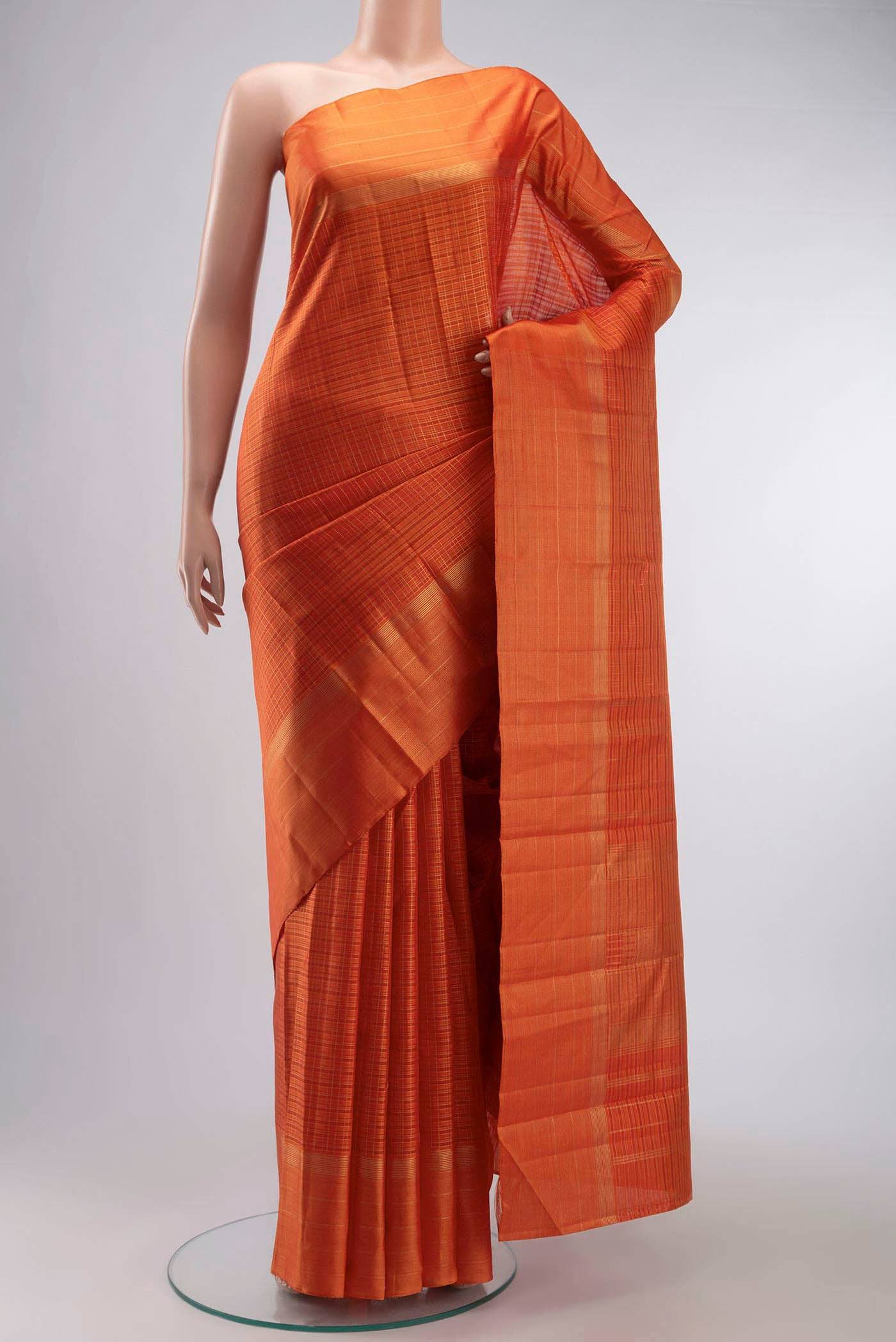 Orange Kanchipuram Silk Saree Buy at ₹17811