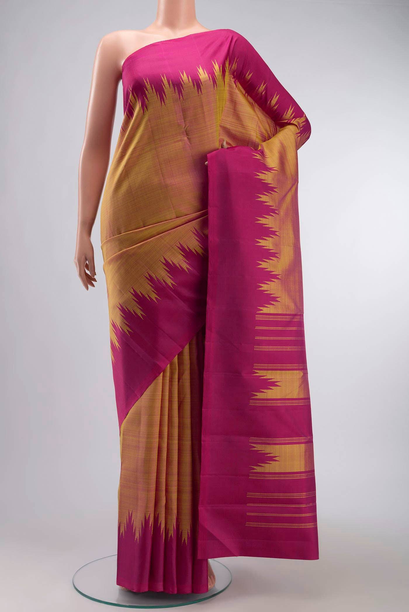 Multi Color Kanchipuram Silk Saree Buy at ₹17927