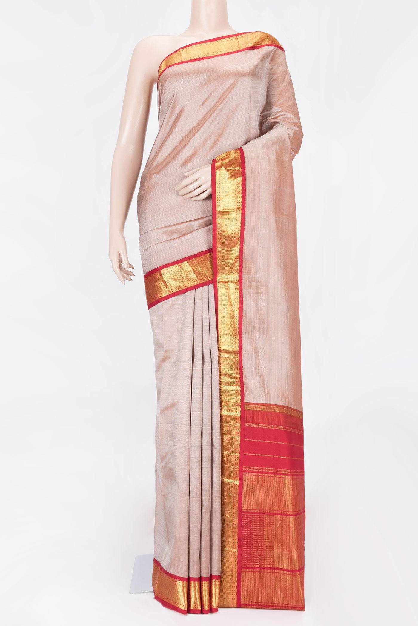 Brown Dual Tone Kanchipuram Saree Buy at ₹20225