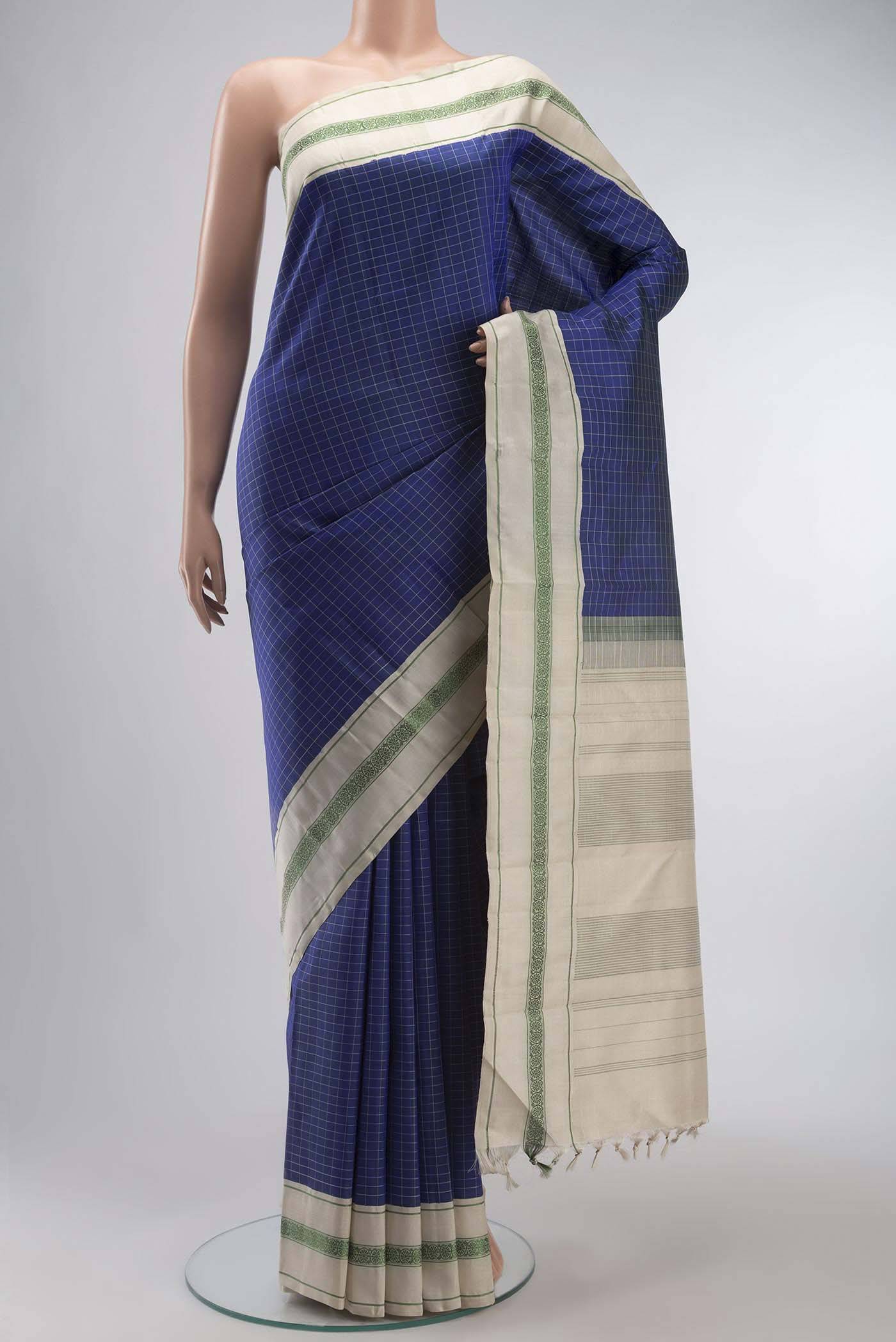 Blue Kanchipuram Silk Saree Buy at ₹20754