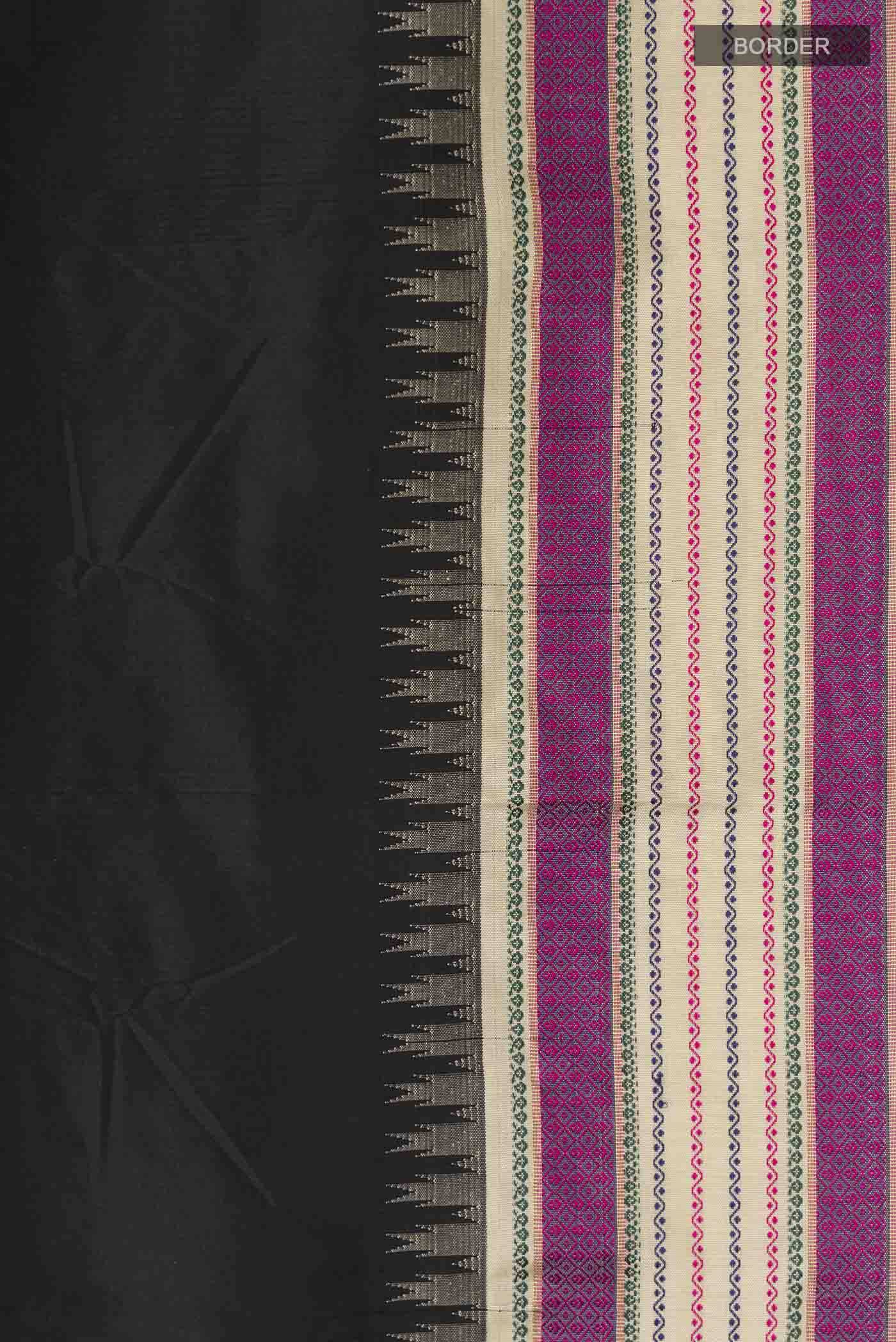 Black Bangalore Silk Saree Buy at ₹8747