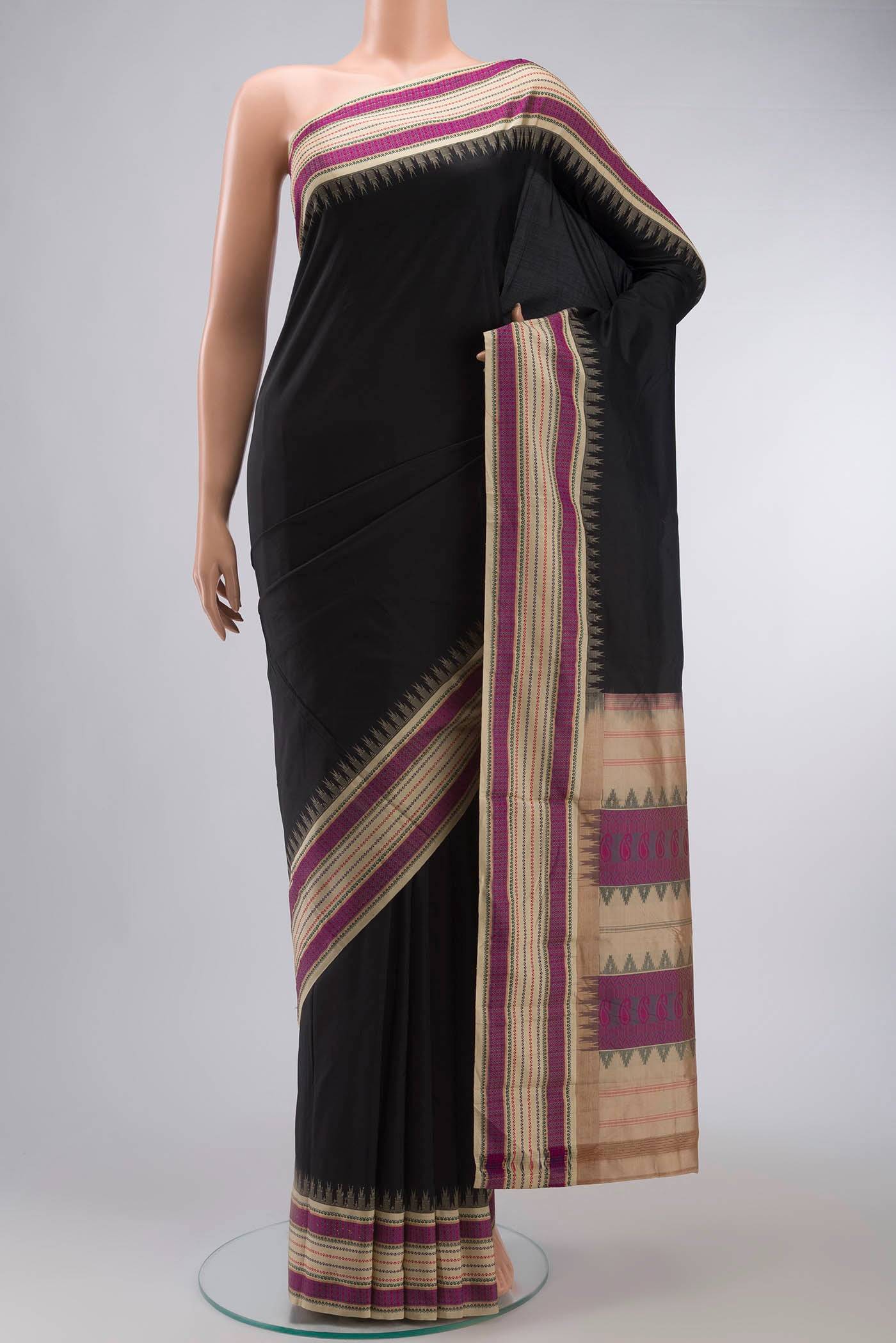 Black Bangalore Silk Saree Buy at ₹8747