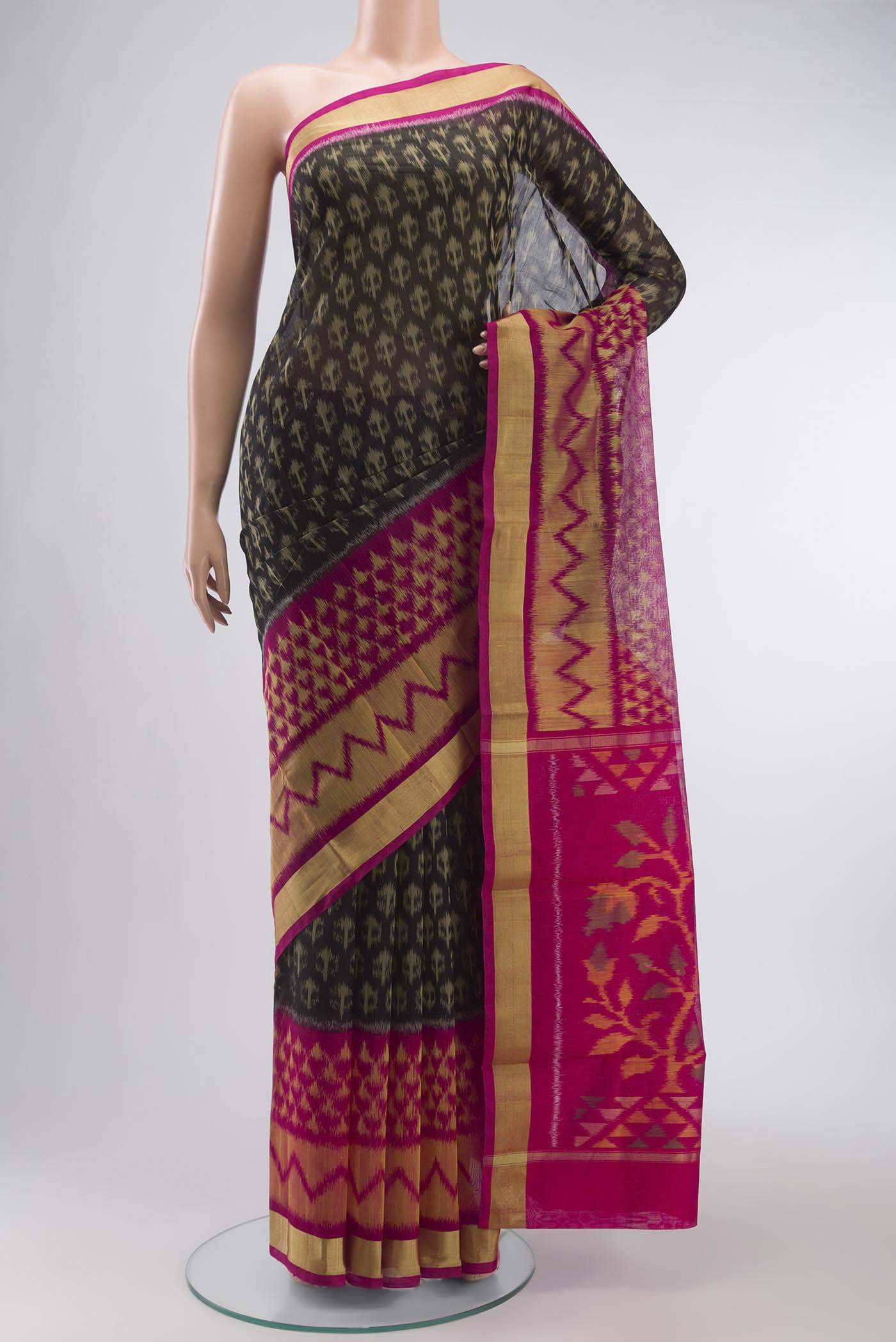 Black Silk Cotton Saree Buy at ₹5355