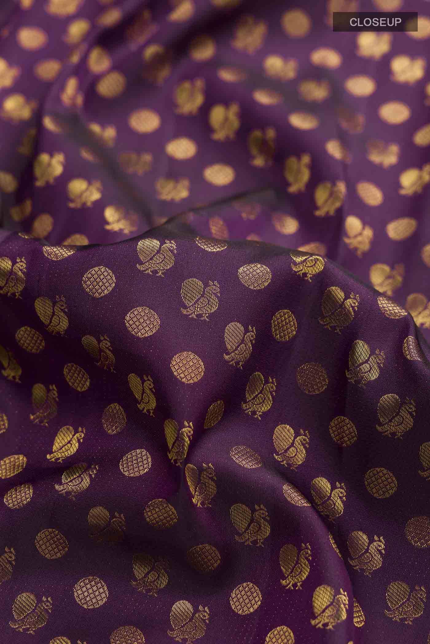 Purple Kanchipuram Silk Saree Buy at ₹21420