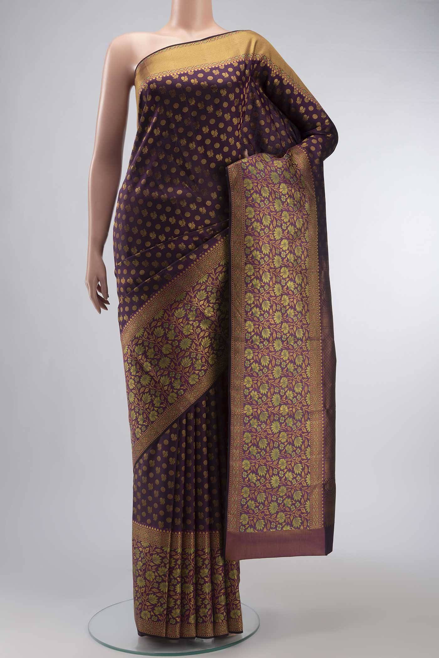 Purple Kanchipuram Silk Saree Buy at ₹21420