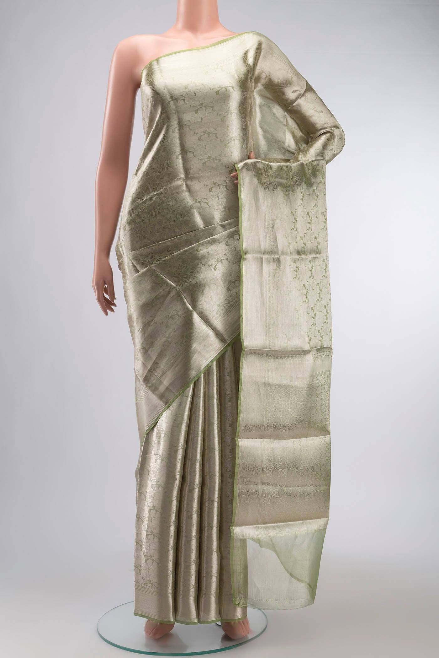 Green Tissue Silk Saree Buy at ₹9908