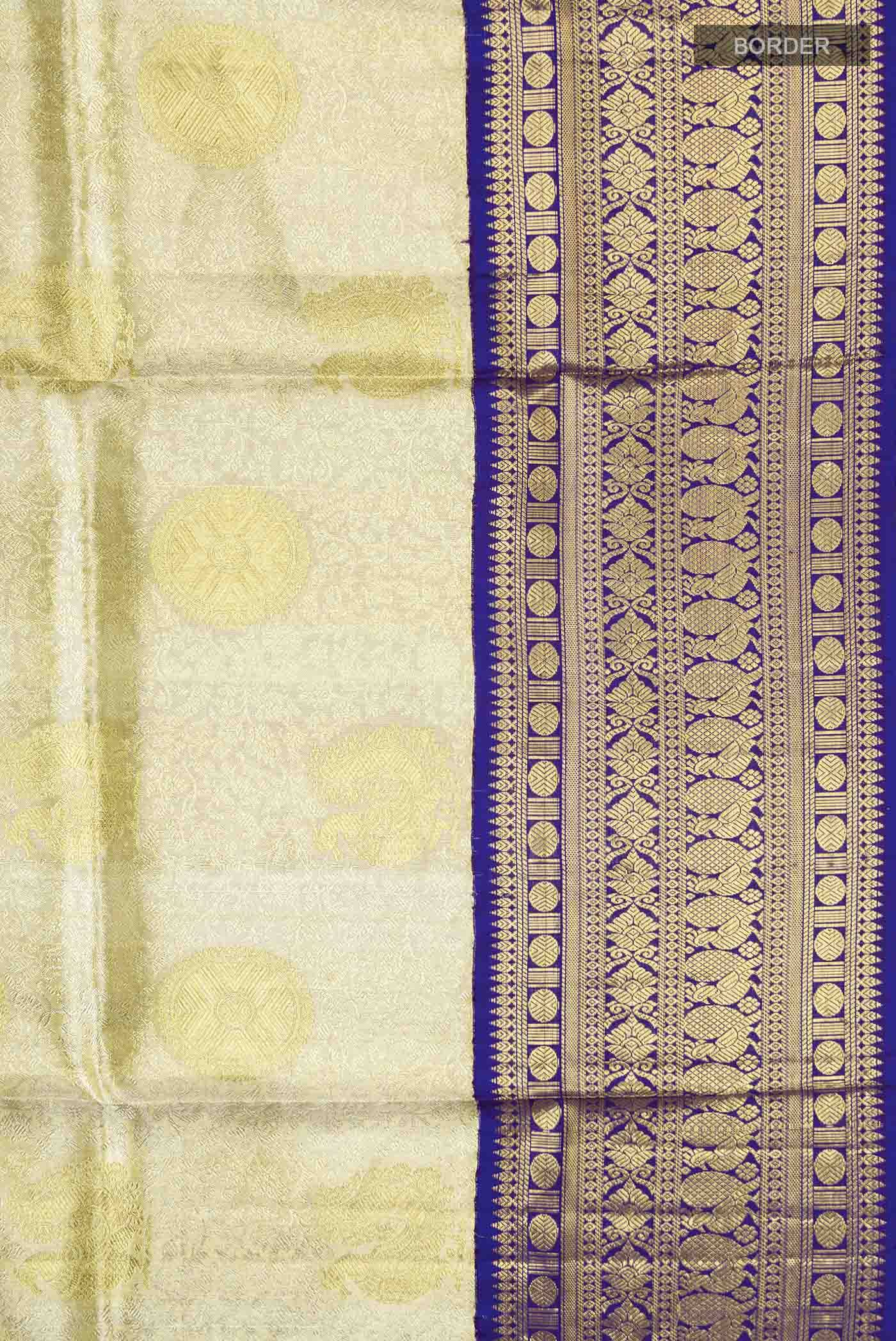 Gold Kanchipuram Tissue Silk Saree Buy at ₹58905