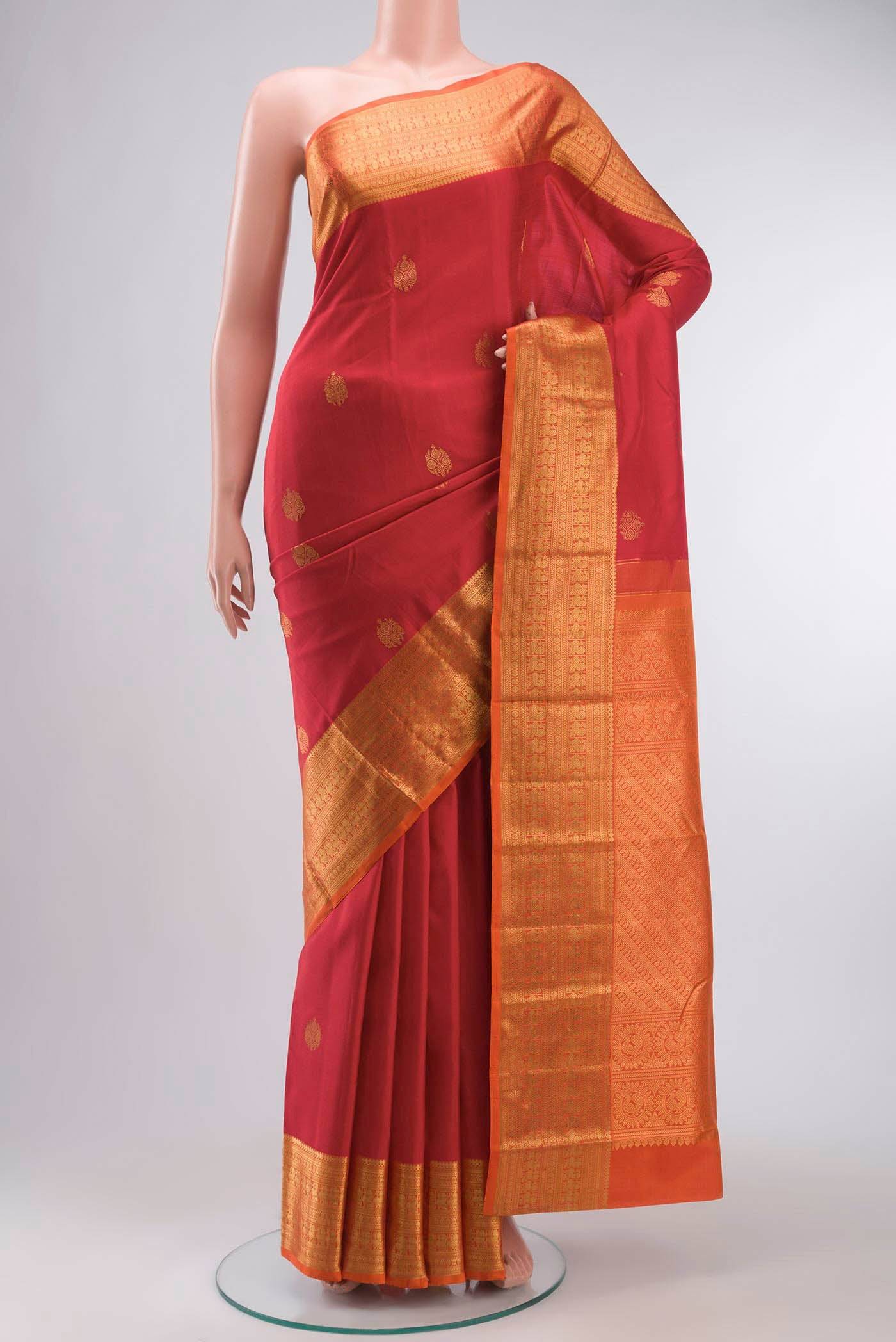 Red Kanchipuram Silk Saree Buy at ₹24990