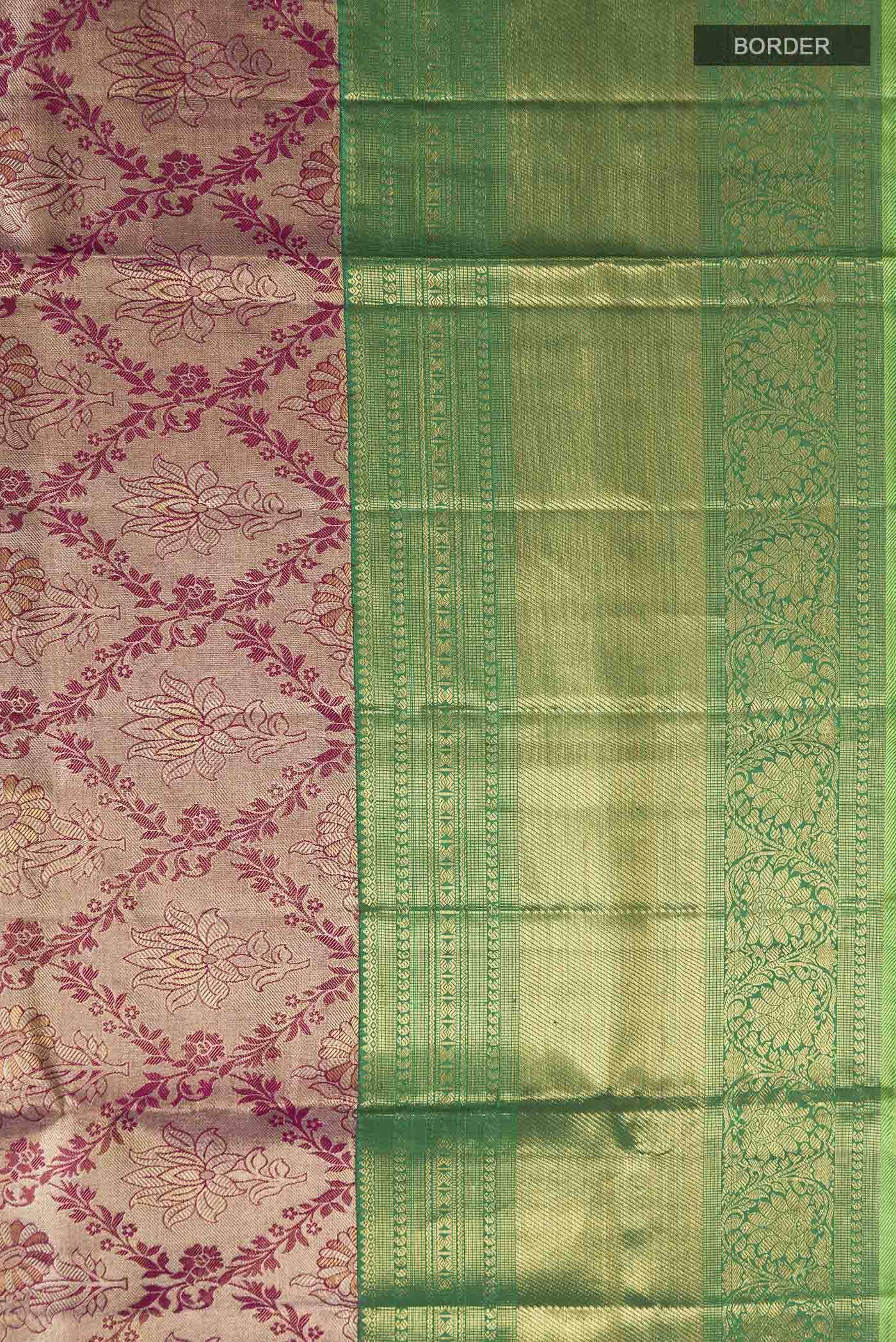 Beige Kanchipuram Silk Saree Buy at ₹62118