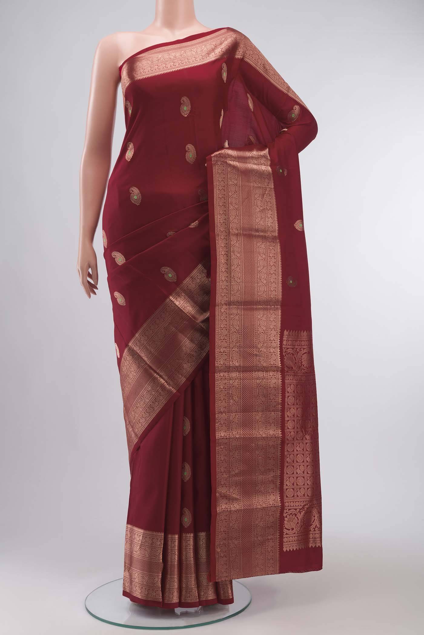 Red Kanchipuram Silk Saree Buy at ₹13857